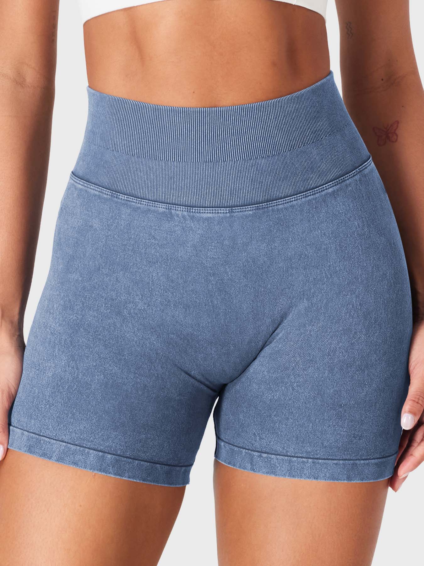 Lyne London™ | Denim Seamless Shorts