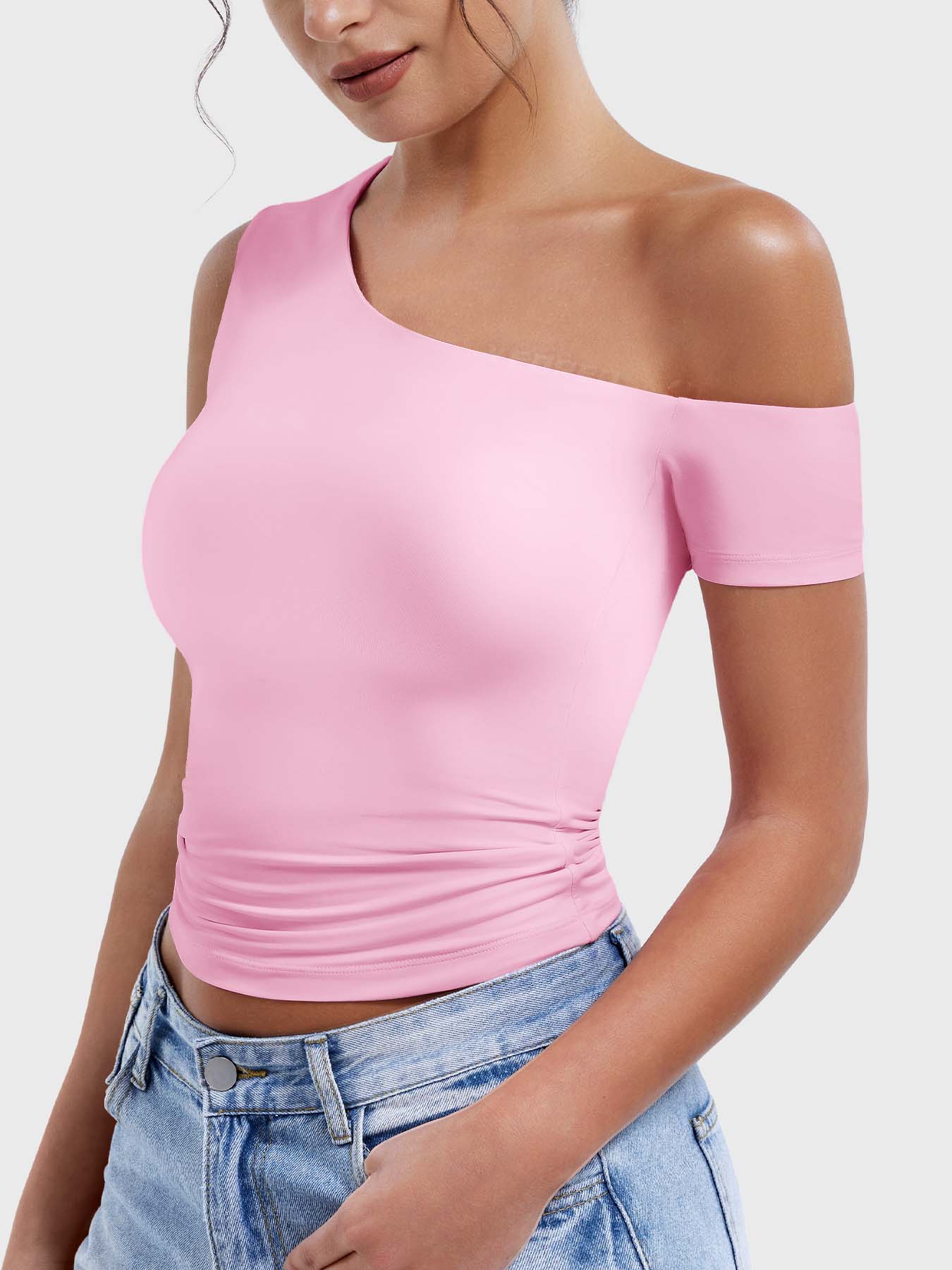 Lyne London™ | One-Shoulder Short Sleeve Top