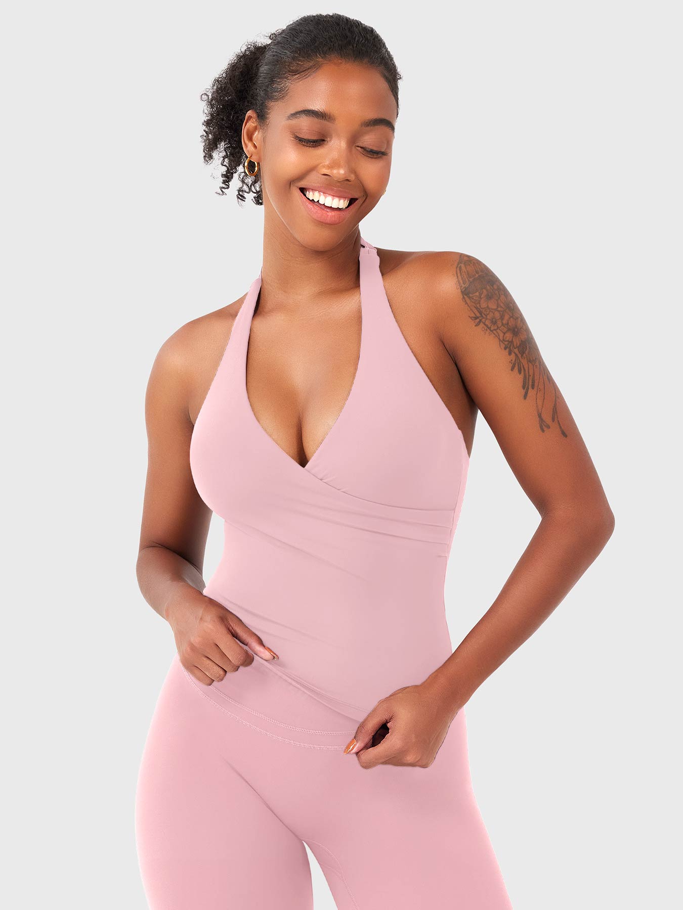 Lyne London™ | V Neck Halter Tank