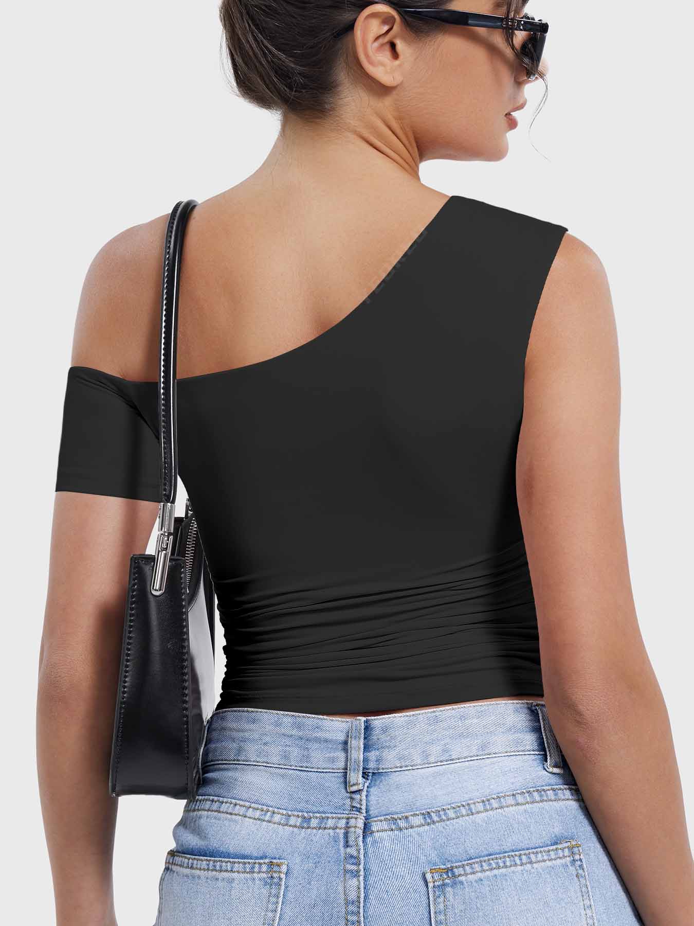 Lyne London™ | One-Shoulder Short Sleeve Top