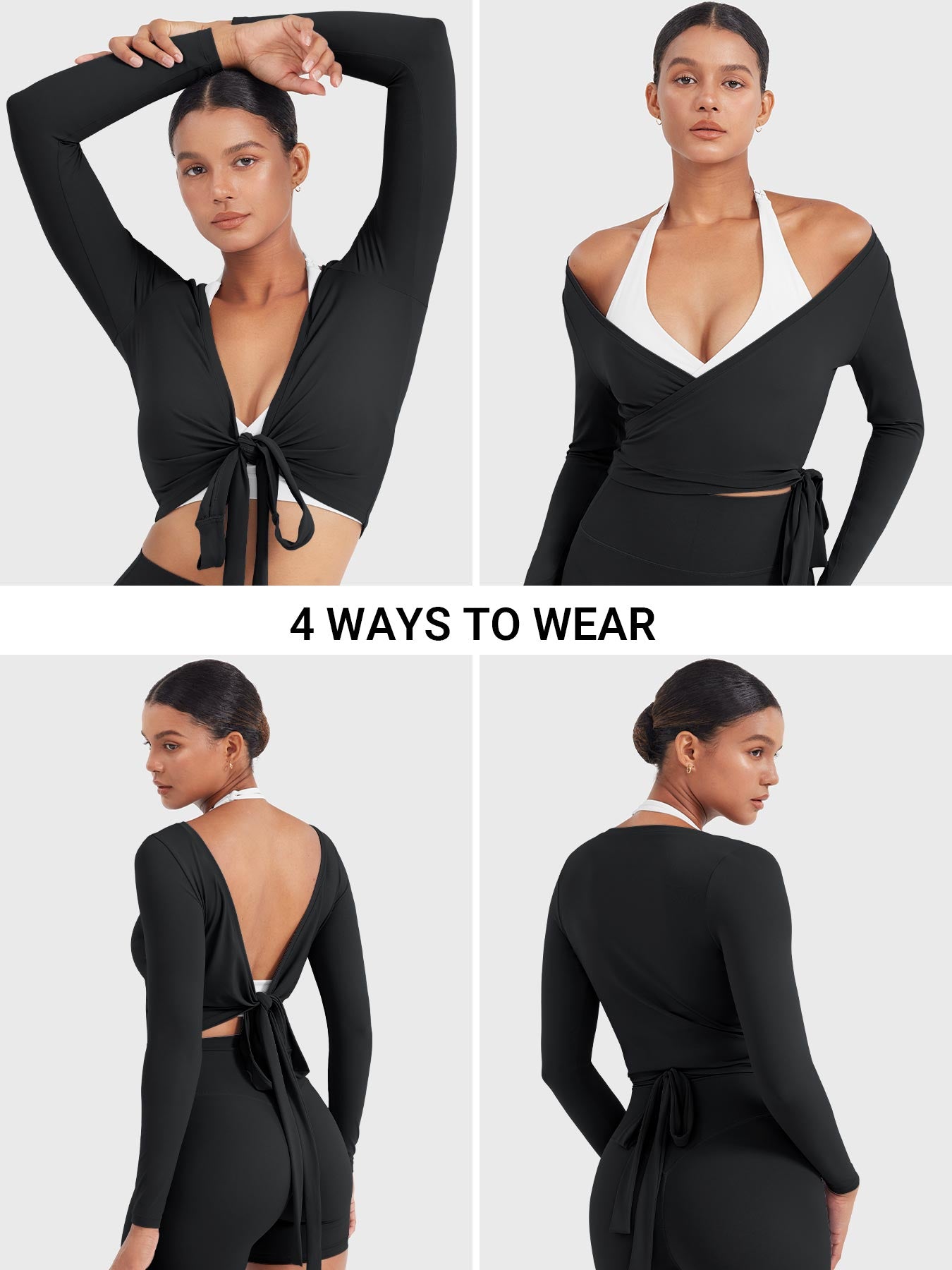 Lyne London™ | Long Sleeve Ballet Wrap Top