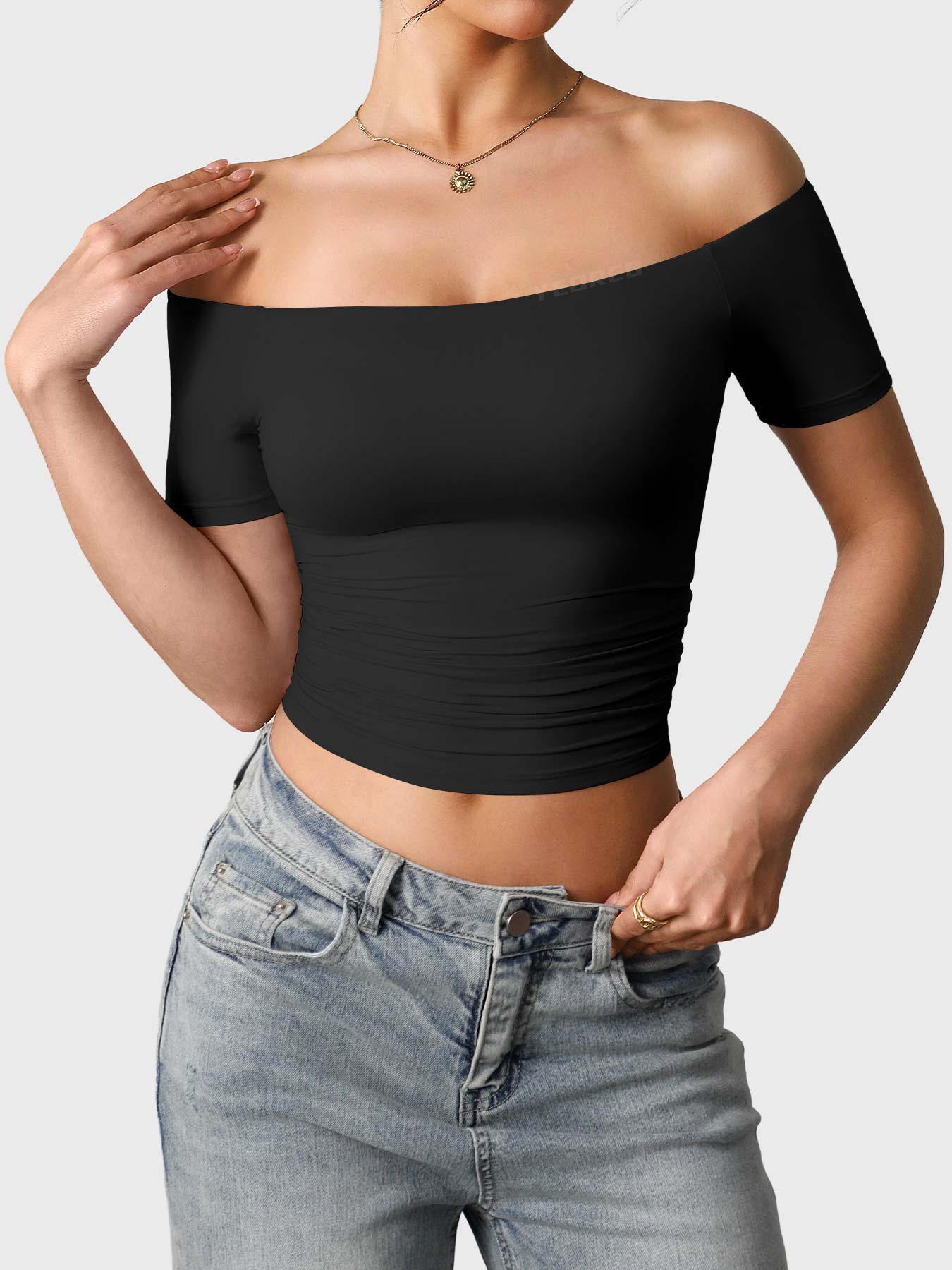 Lyne London™ | Off Shoulder Short Sleeves