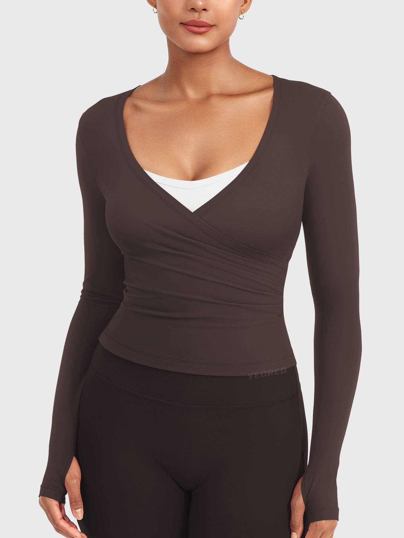 Lyne London™ | V Neck Long Sleeve Top