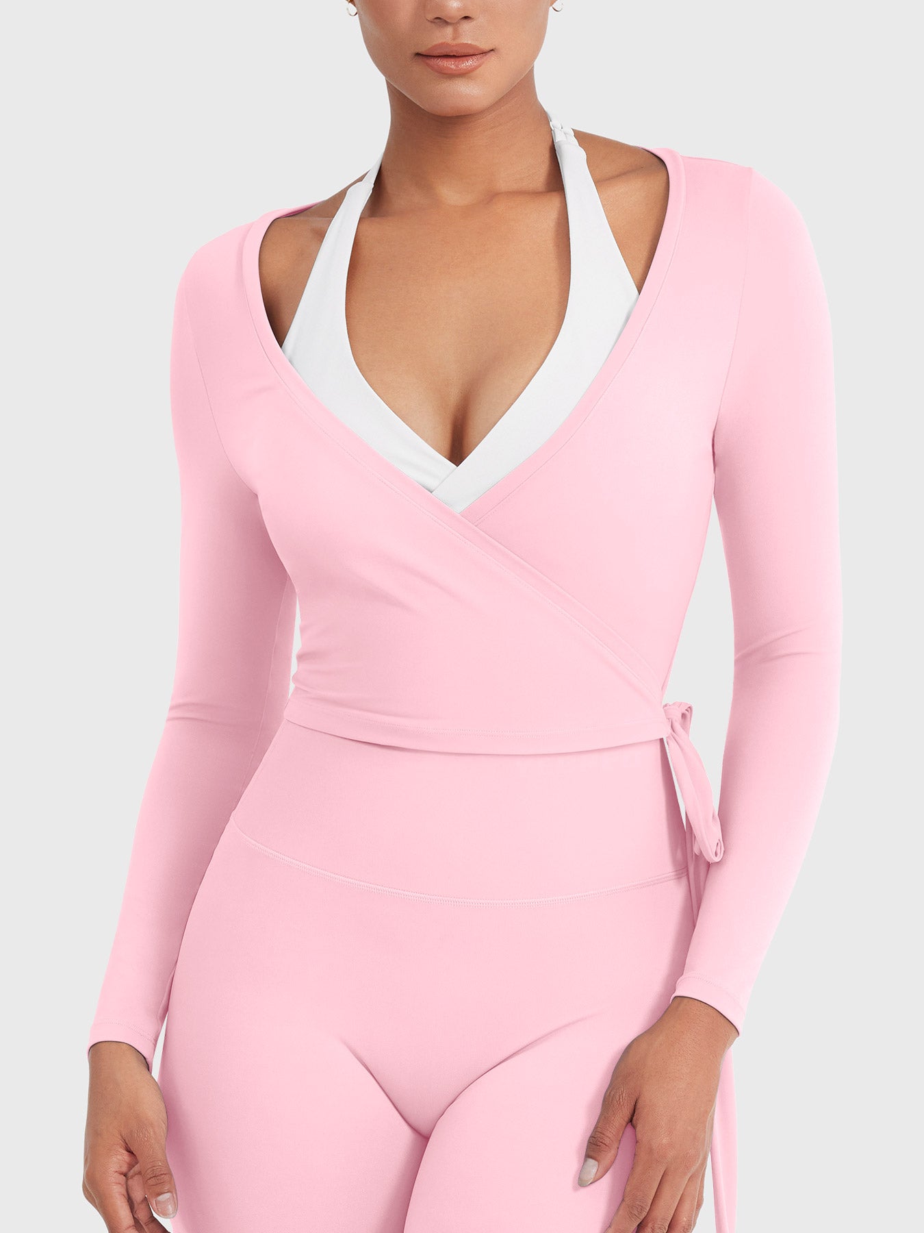 Lyne London™ | Long Sleeve Ballet Wrap Top