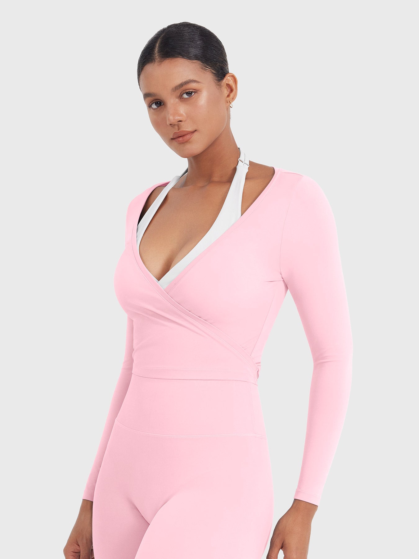 Lyne London™ | Long Sleeve Ballet Wrap Top