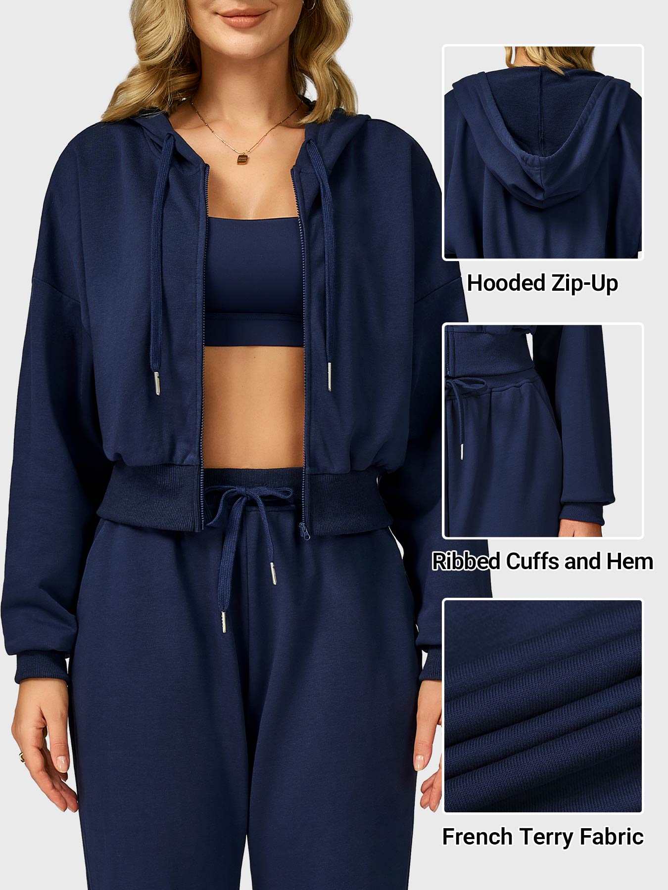 Lyne London™ | Cropped Zip Hoodie