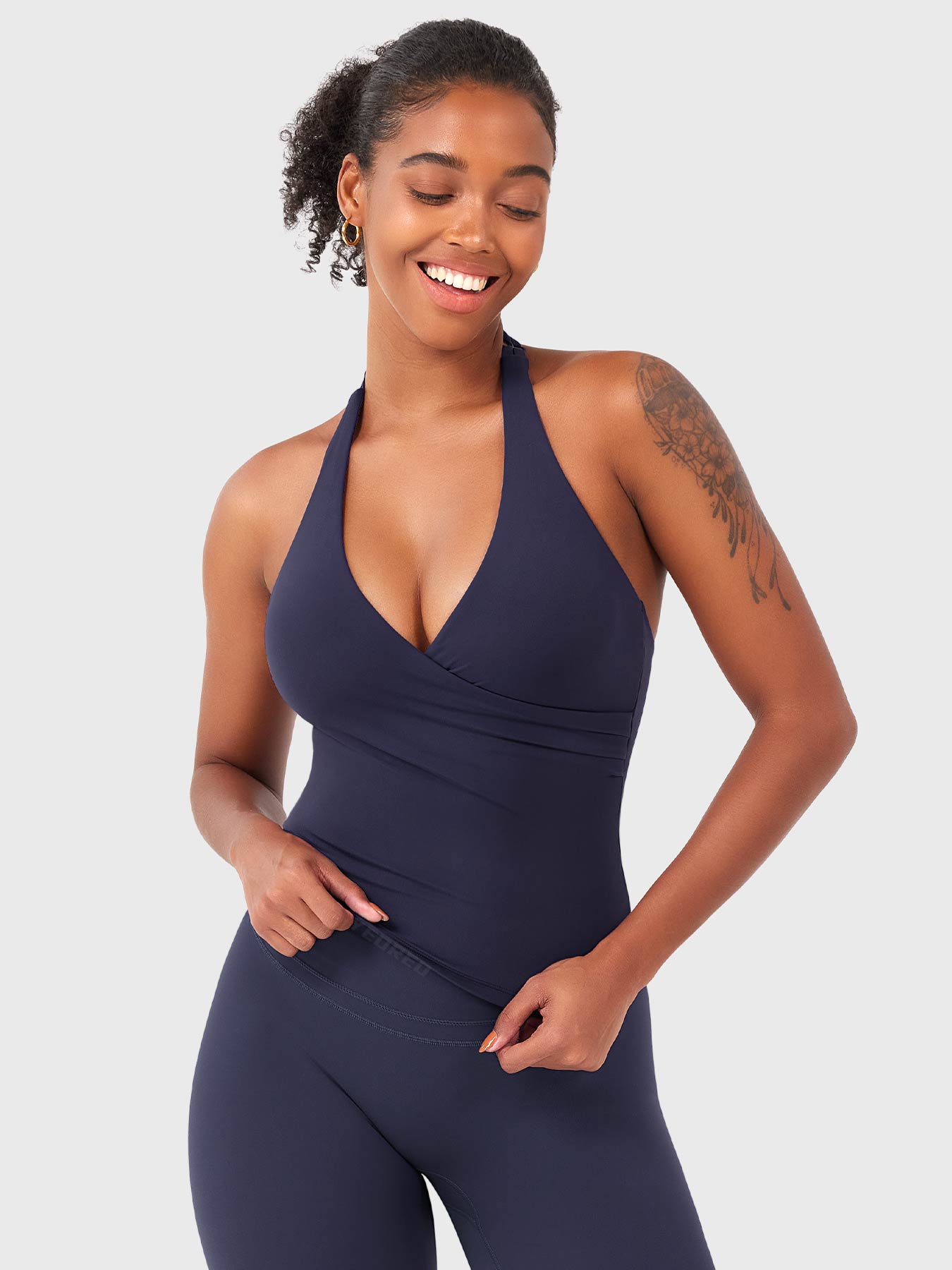 Lyne London™ | V Neck Halter Tank