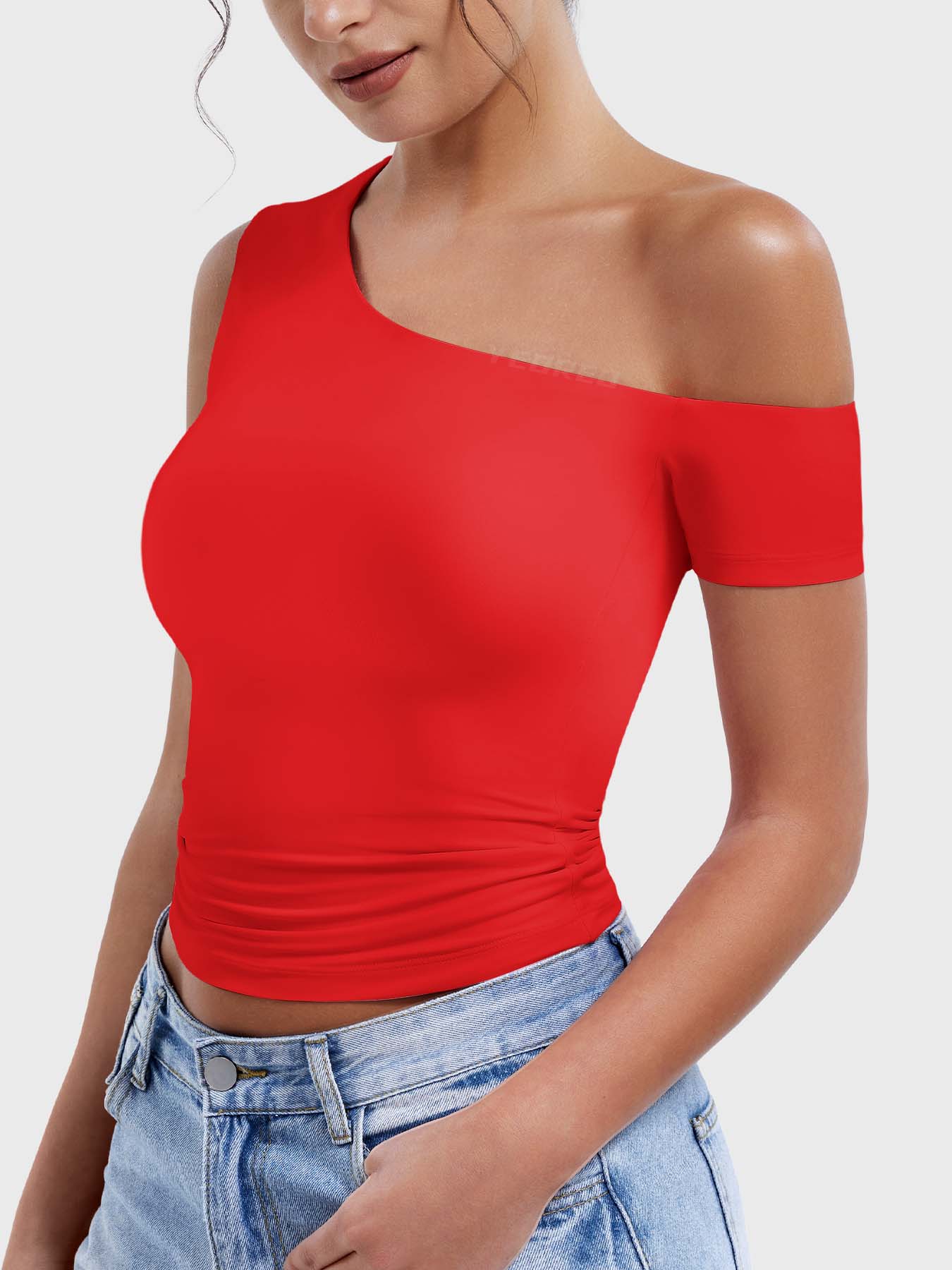 Lyne London™ | One-Shoulder Short Sleeve Top