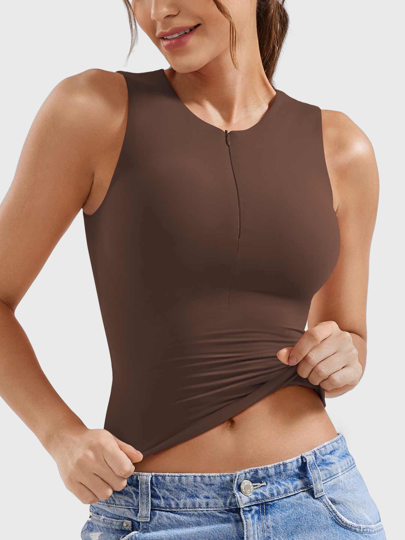 Lyne London™ | Half Zip Tank Top