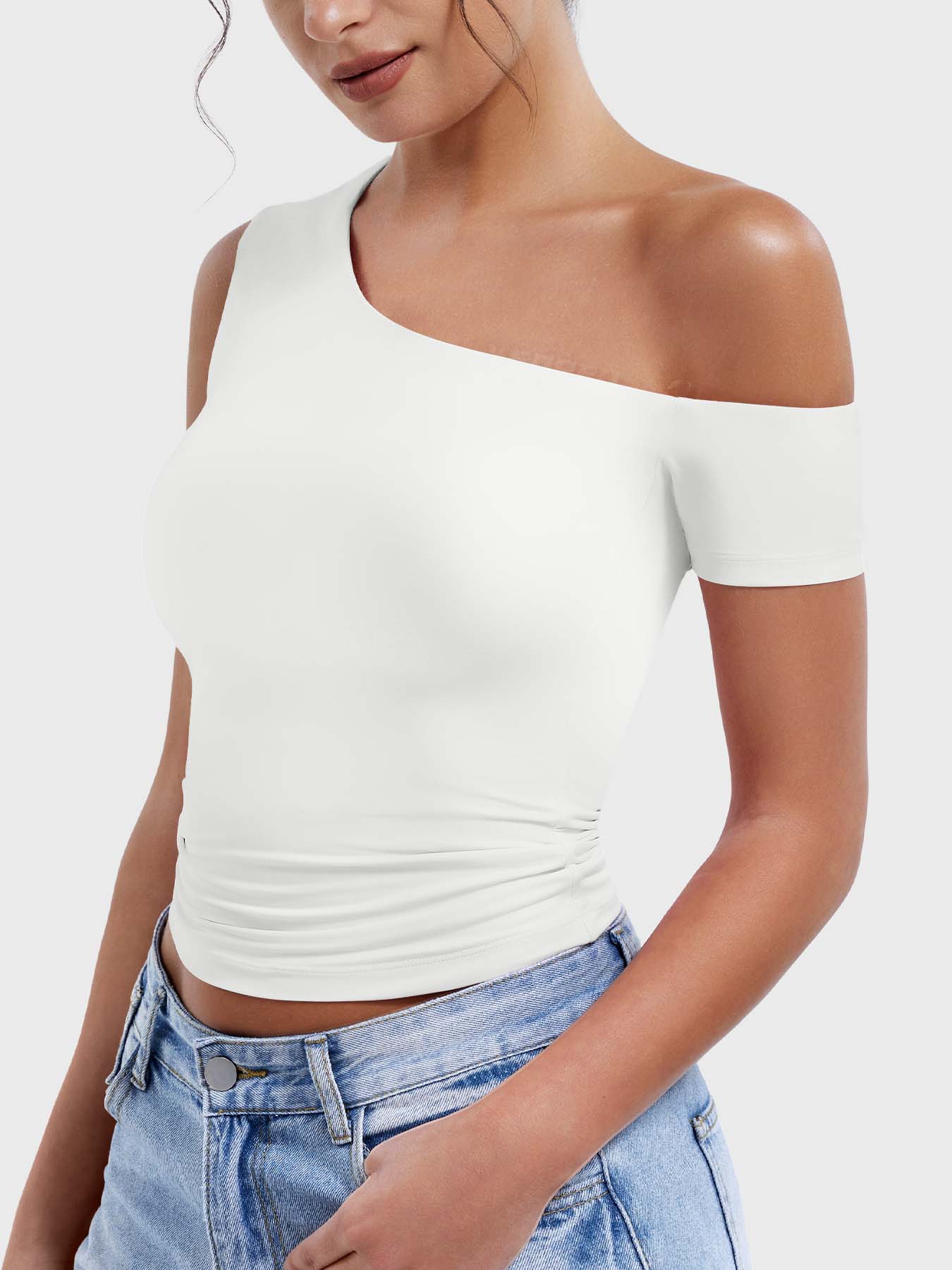 Lyne London™ | One-Shoulder Short Sleeve Top