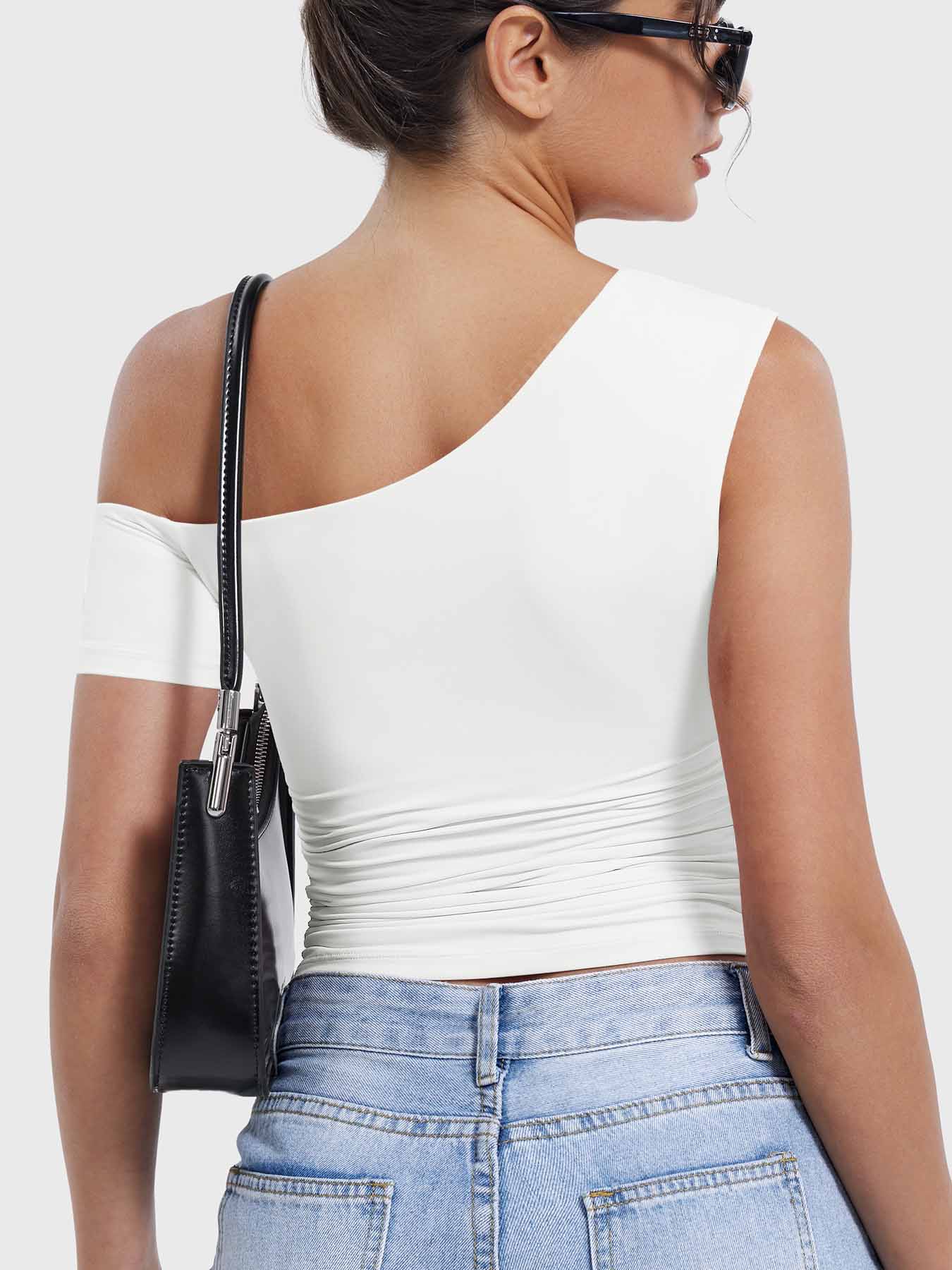 Lyne London™ | One-Shoulder Short Sleeve Top