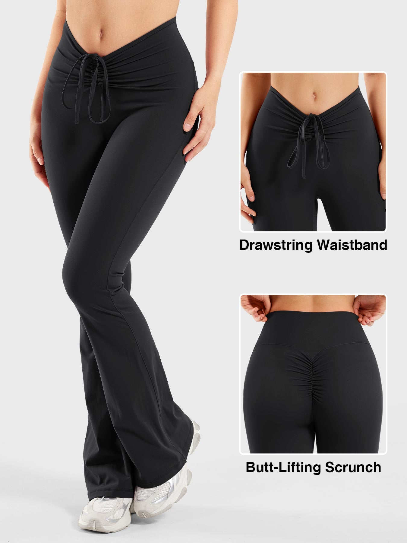 Lyne London™ | Drawstring Flare Leggings