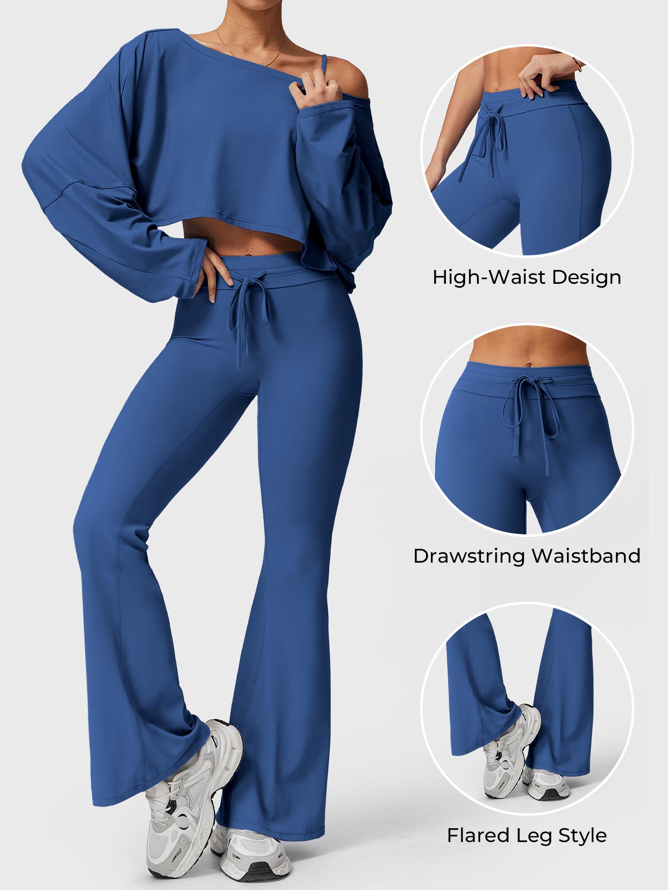 Lyne London™ | Drawstring Flare Leggings