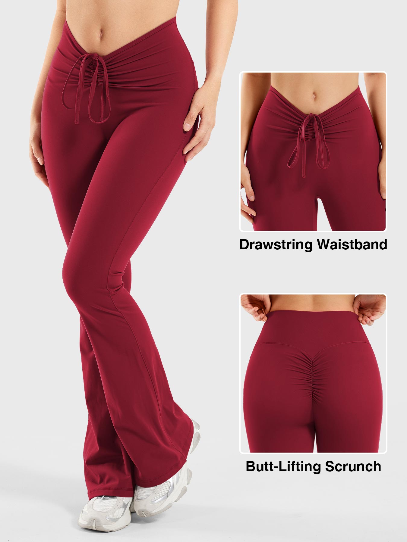 Lyne London™ | Drawstring Flare Leggings