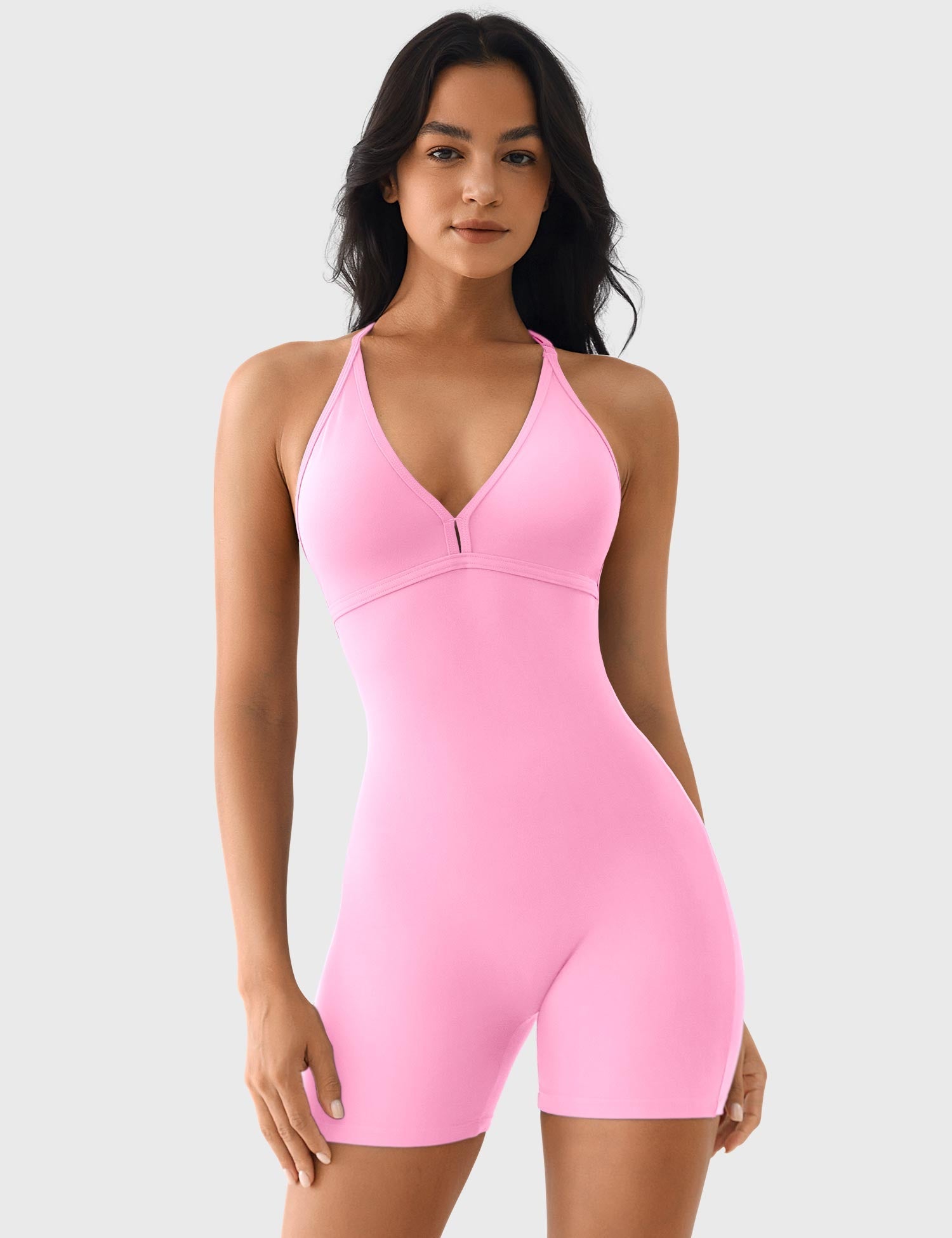 Lyne London™ | V Neck Backless Romper