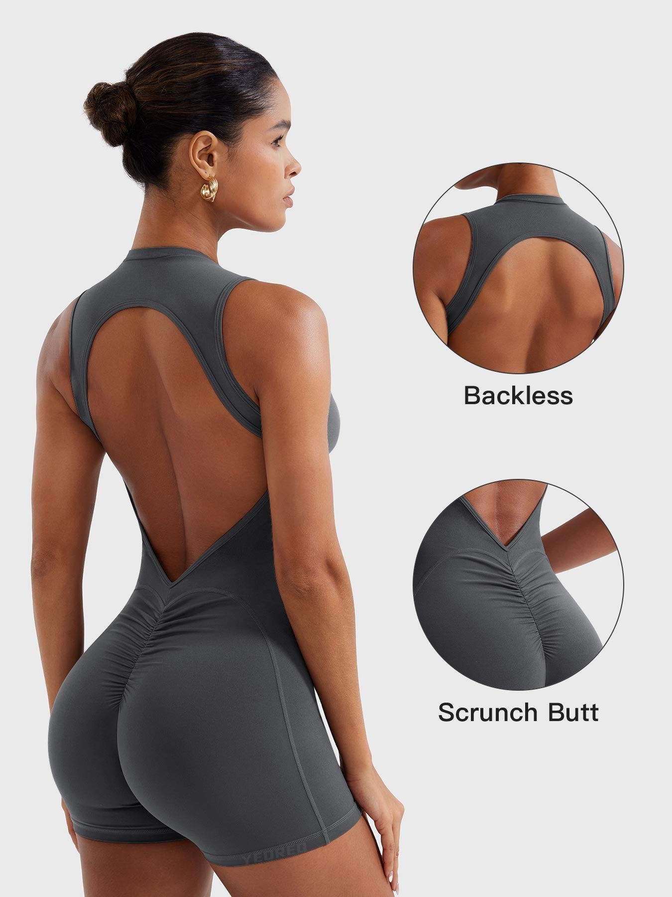 Lyne London™ | Backless Scrunch Romper