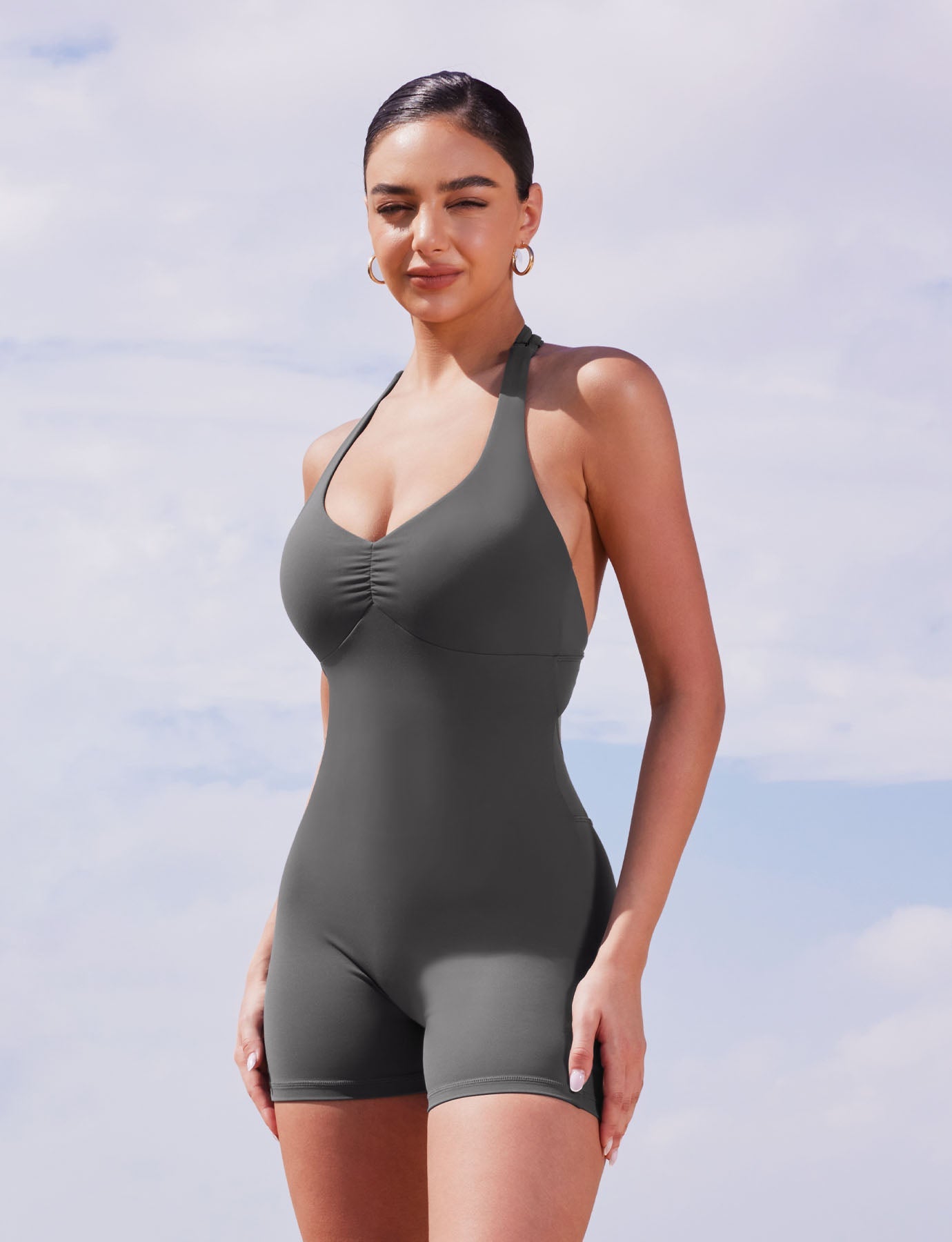 Lyne London™ | Backless Halter Romper