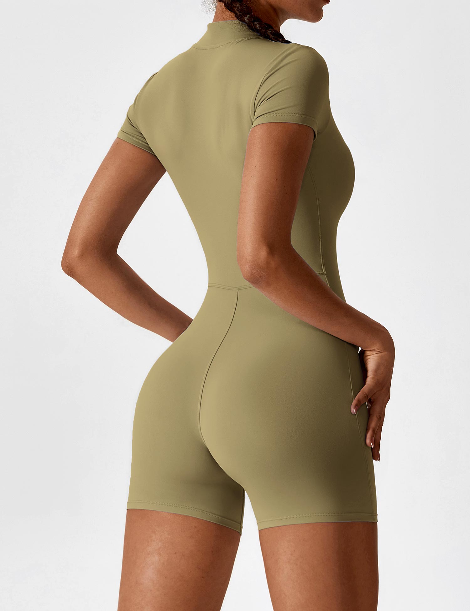 Lyne London™ | Short Sleeve Zipper Romper
