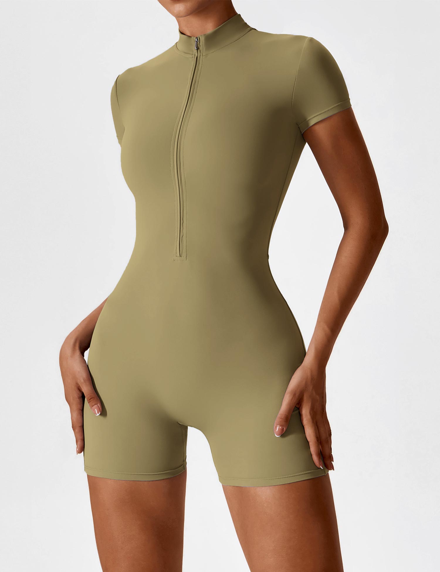 Lyne London™ | Short Sleeve Zipper Romper
