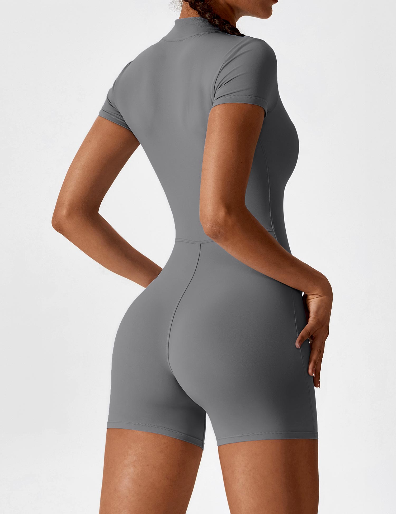 Lyne London™ | Short Sleeve Zipper Romper
