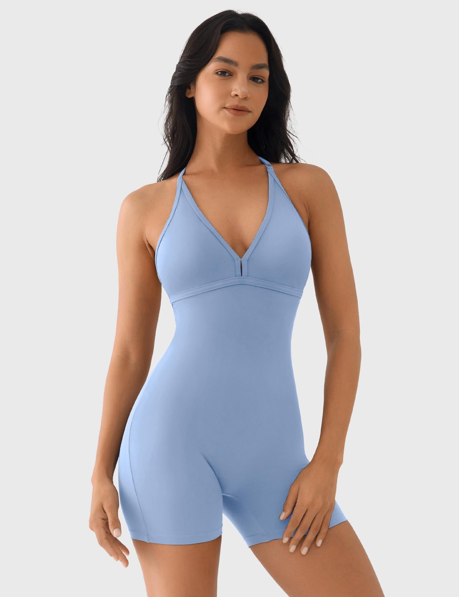 Lyne London™ | V Neck Backless Romper
