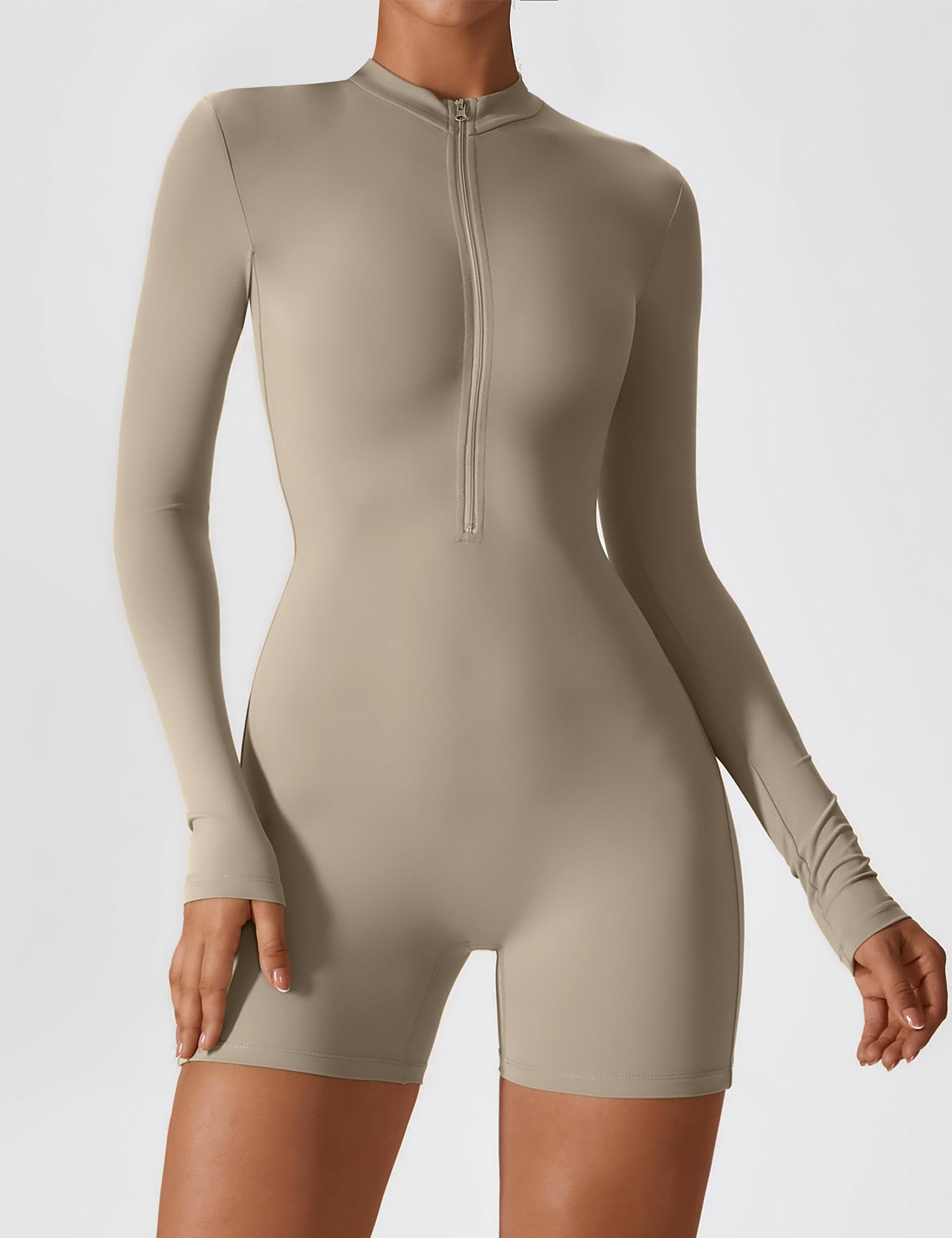 Lyne London™ | Long Sleeve Zipper Romper