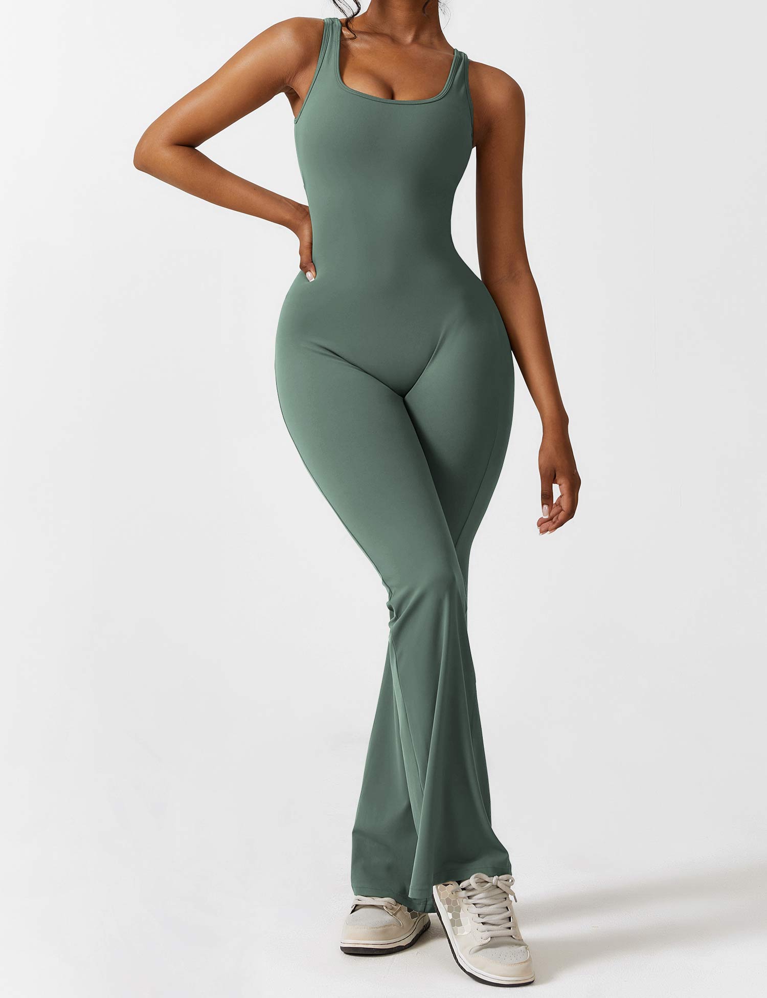 Lyne London™ | V-Back Flared Jumpsuit