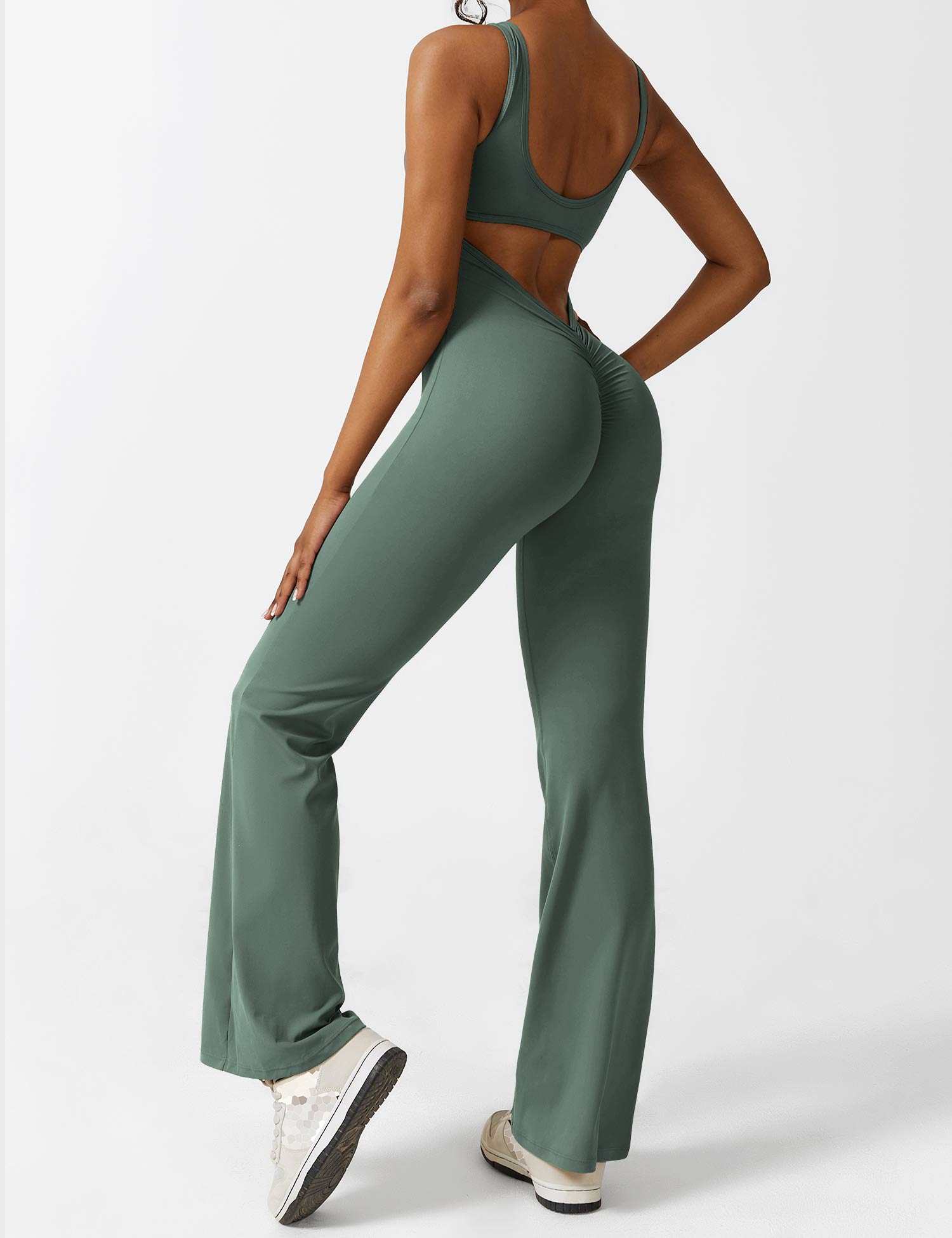 Lyne London™ | V-Back Flared Jumpsuit