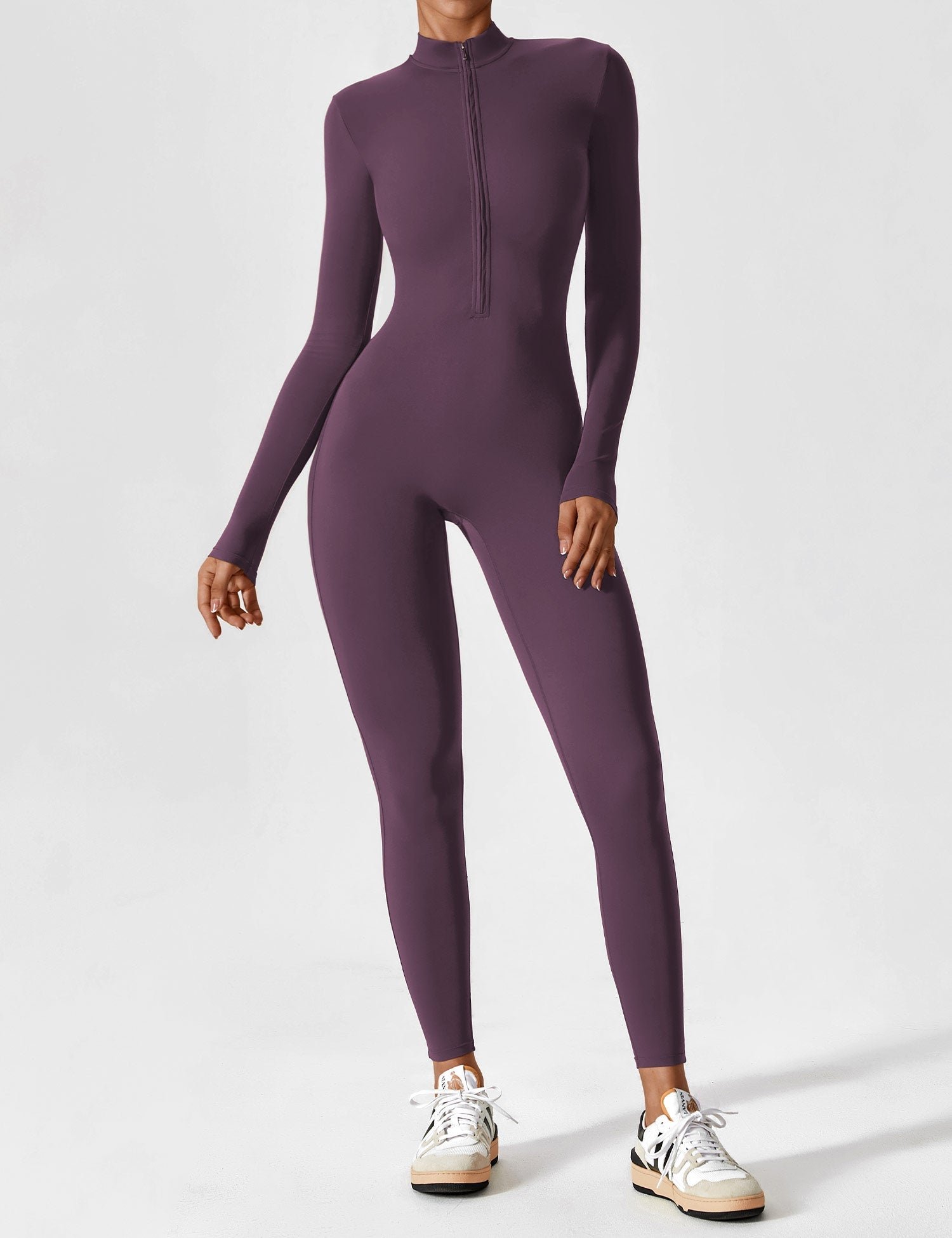 Lyne London™ | Long Sleeve Zipper Jumpsuit