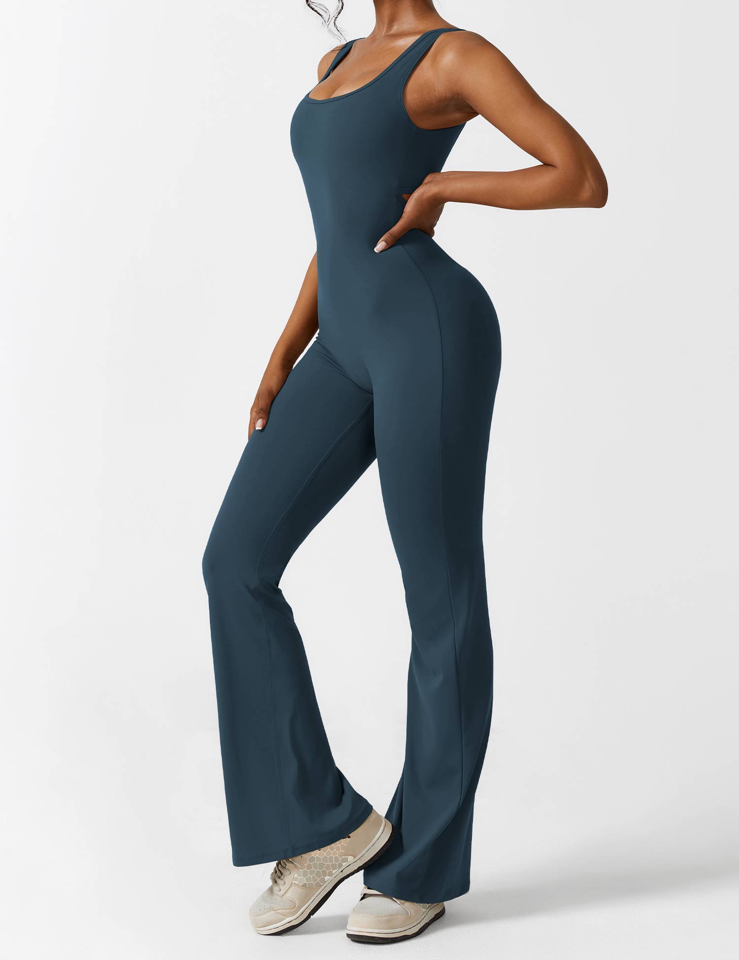 Lyne London™ | V-Back Flared Jumpsuit