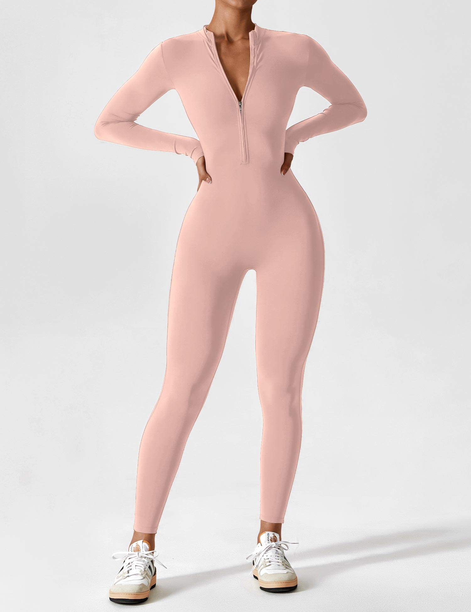 Lyne London™ | Long Sleeve Zipper Jumpsuit