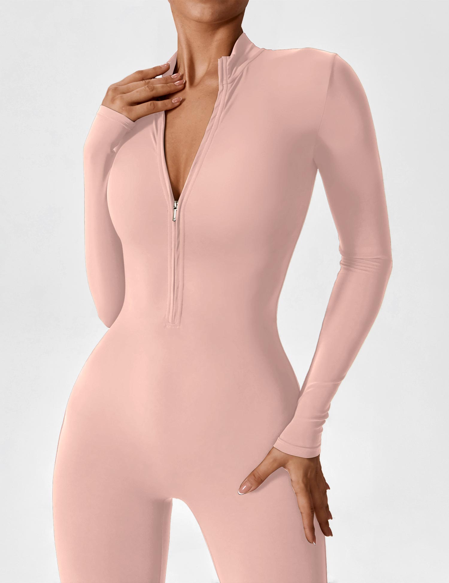 Lyne London™ | Long Sleeve Zipper Jumpsuit