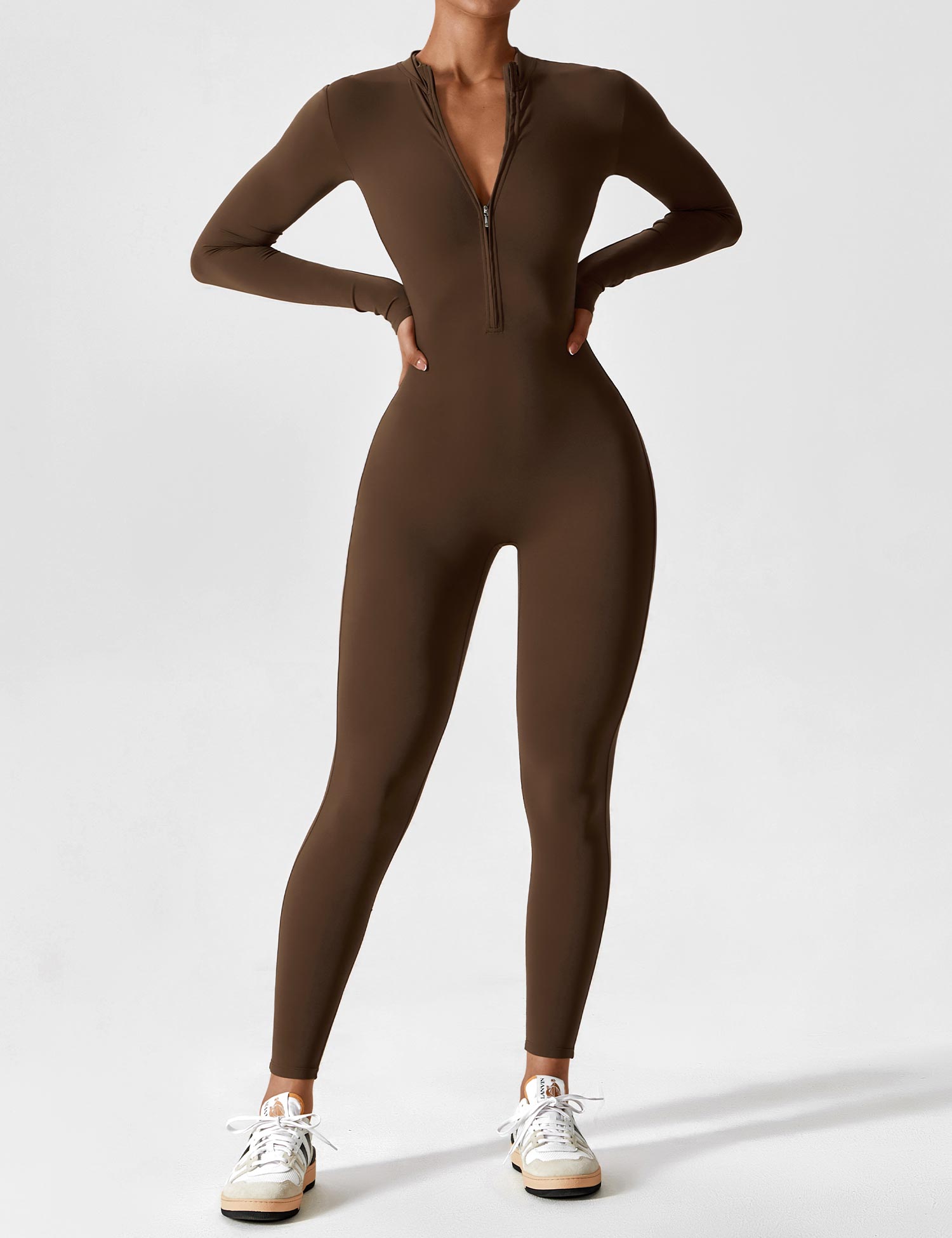 Lyne London™ | Long Sleeve Zipper Jumpsuit