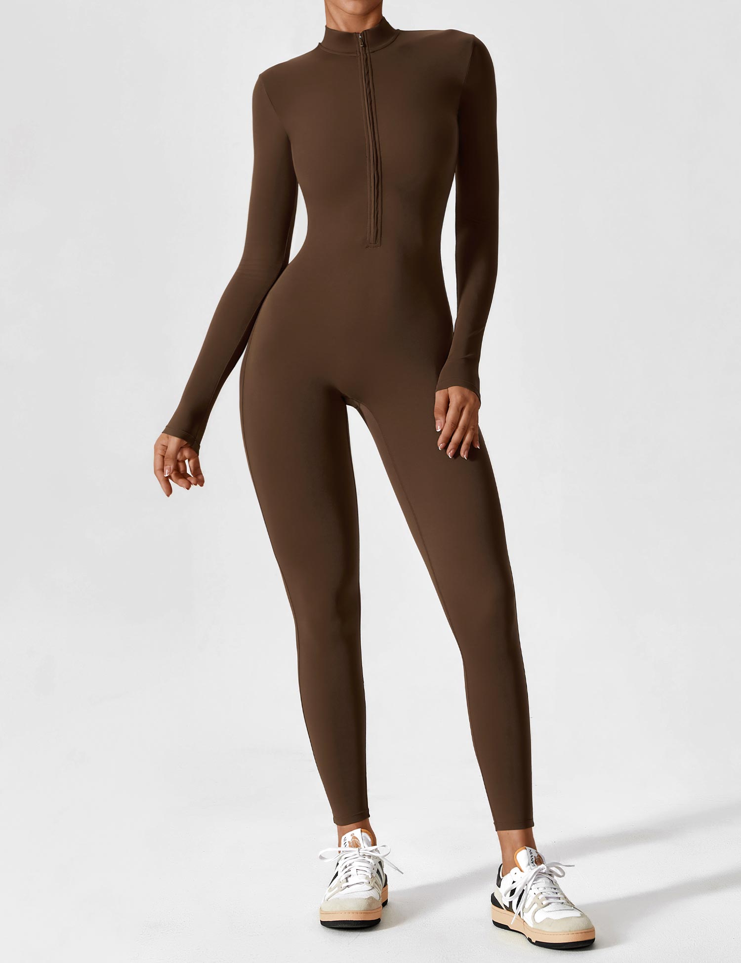 Lyne London™ | Long Sleeve Zipper Jumpsuit