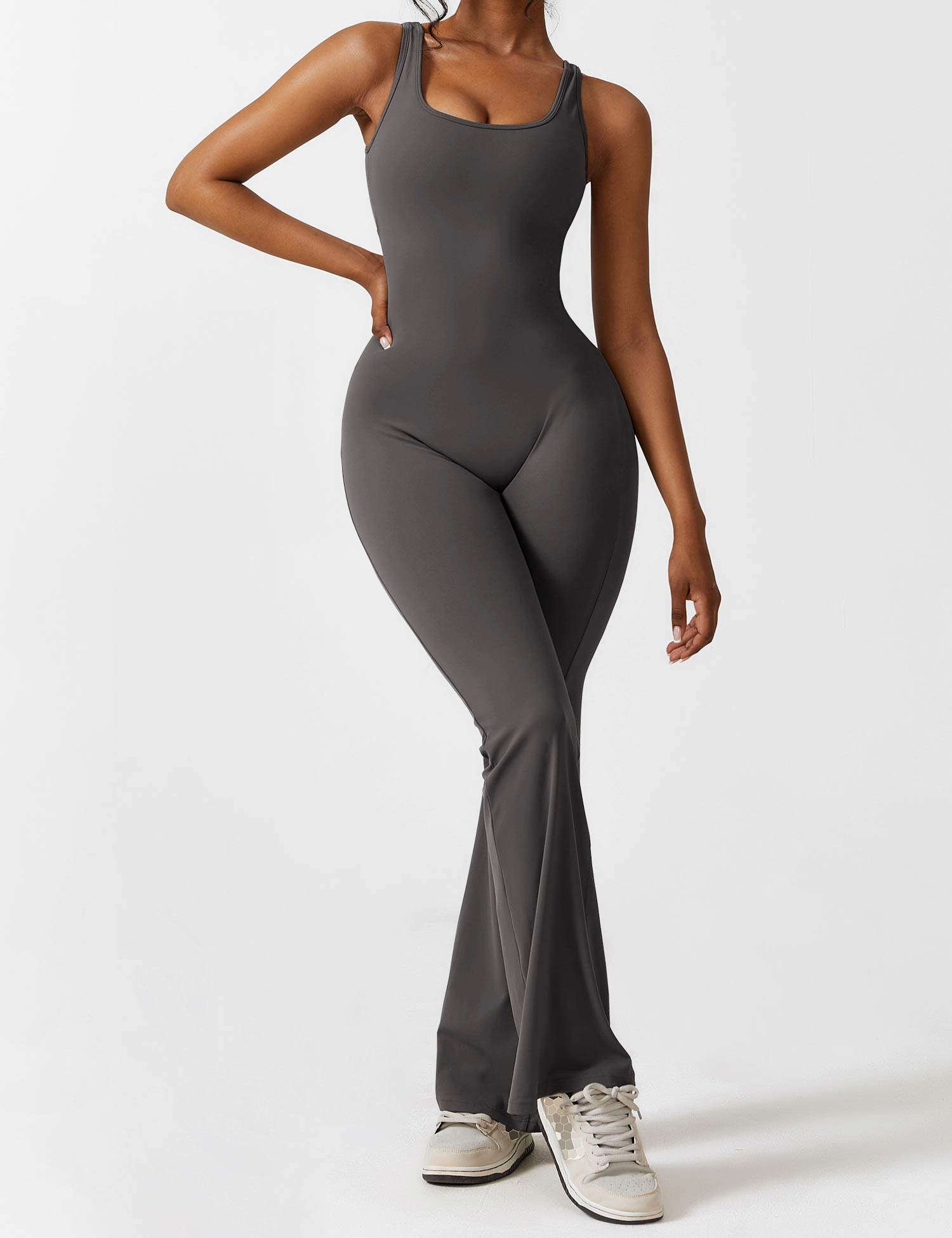Lyne London™ | V-Back Flared Jumpsuit
