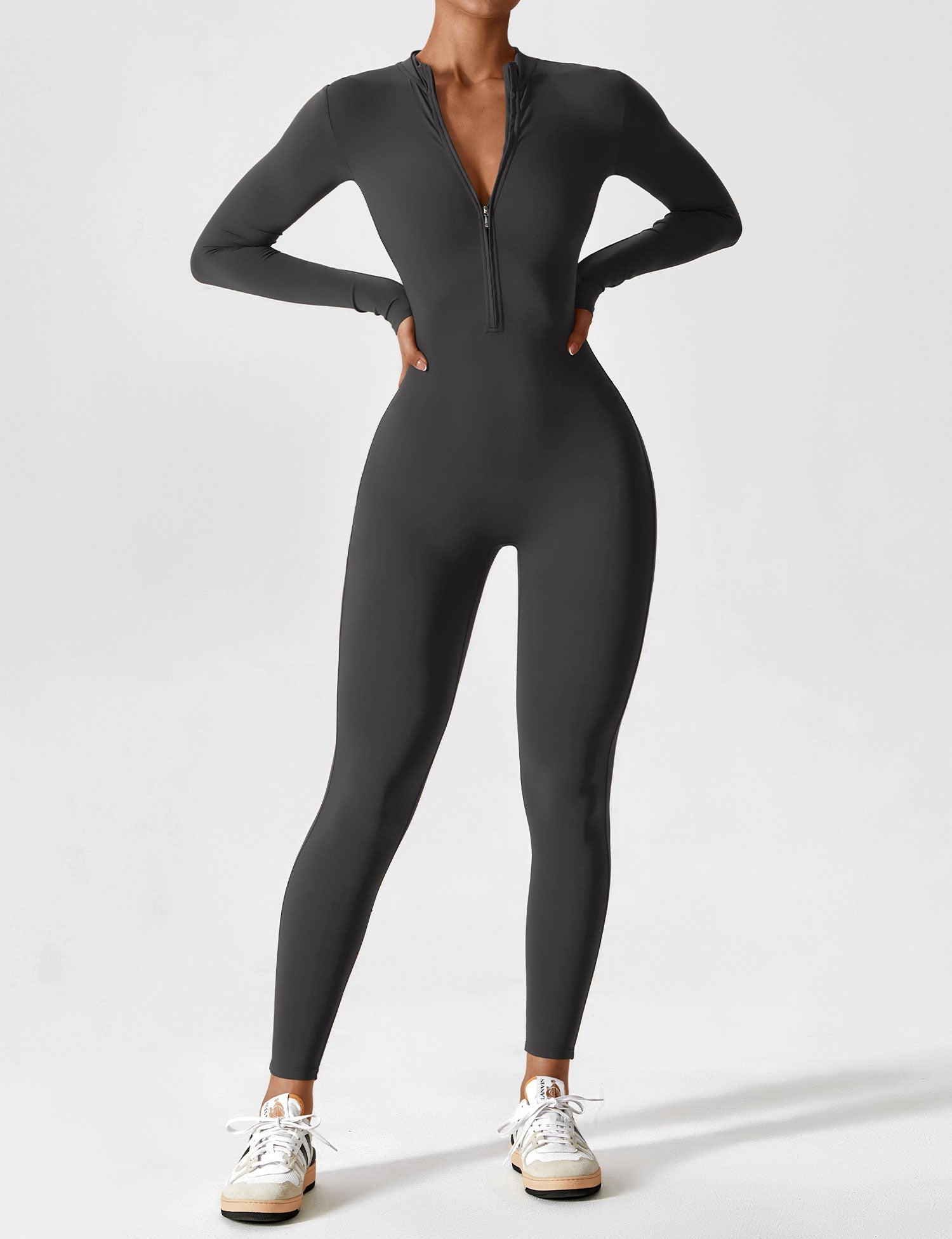 Lyne London™ | Long Sleeve Zipper Jumpsuit