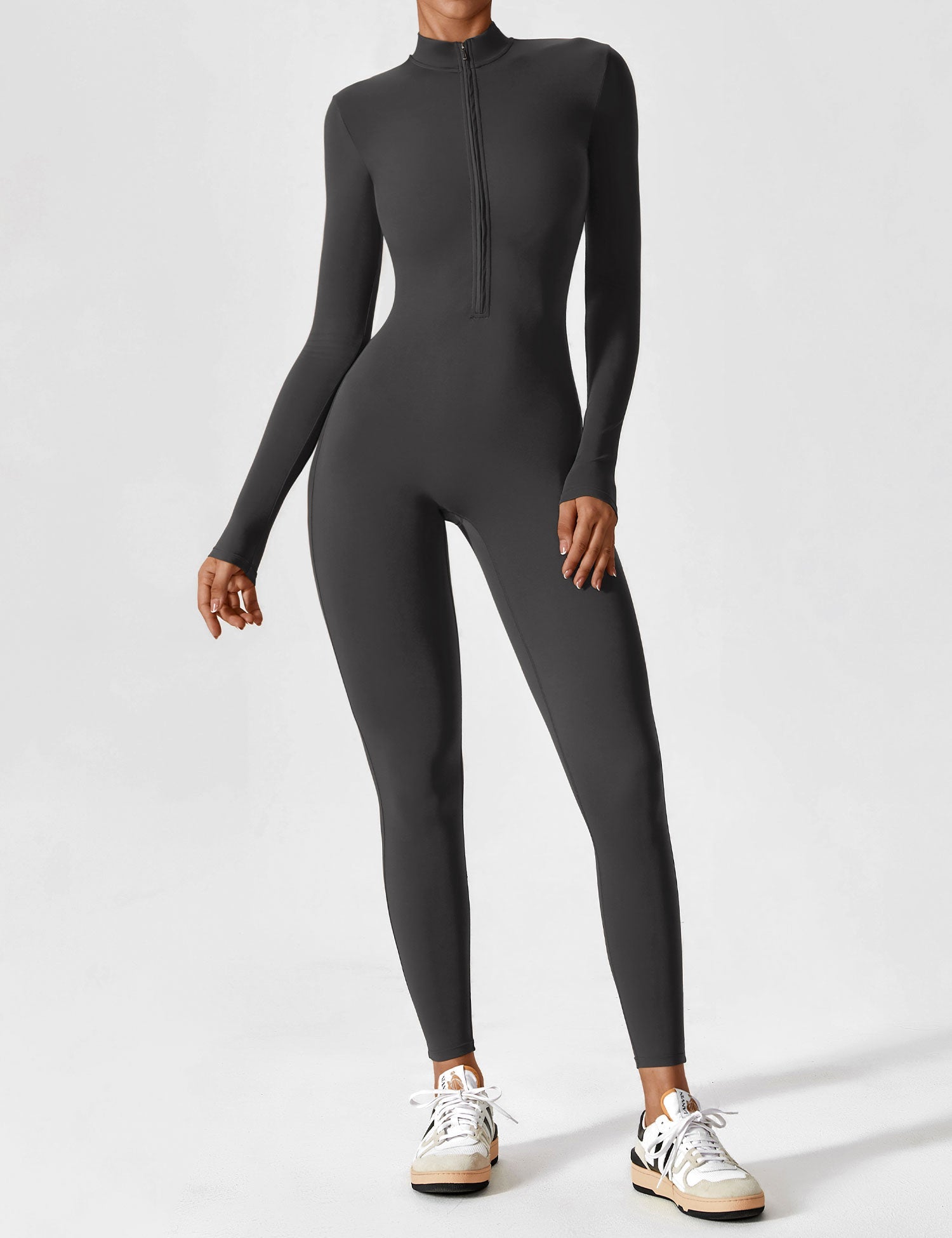 Lyne London™ | Long Sleeve Zipper Jumpsuit