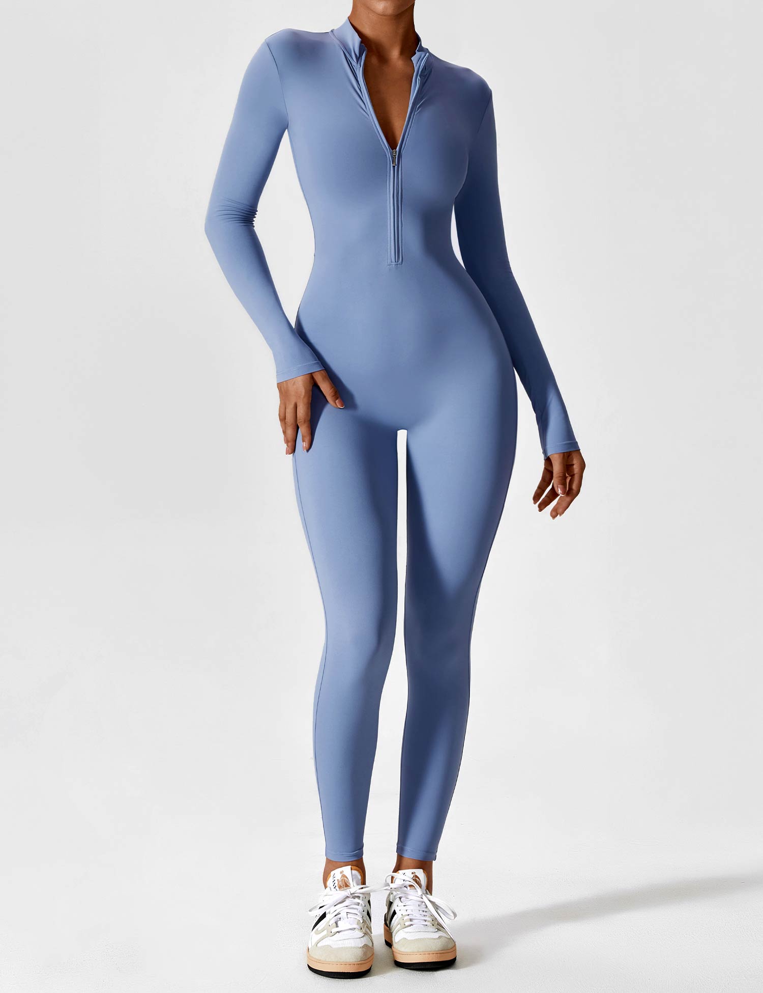 Lyne London™ | Long Sleeve Zipper Jumpsuit