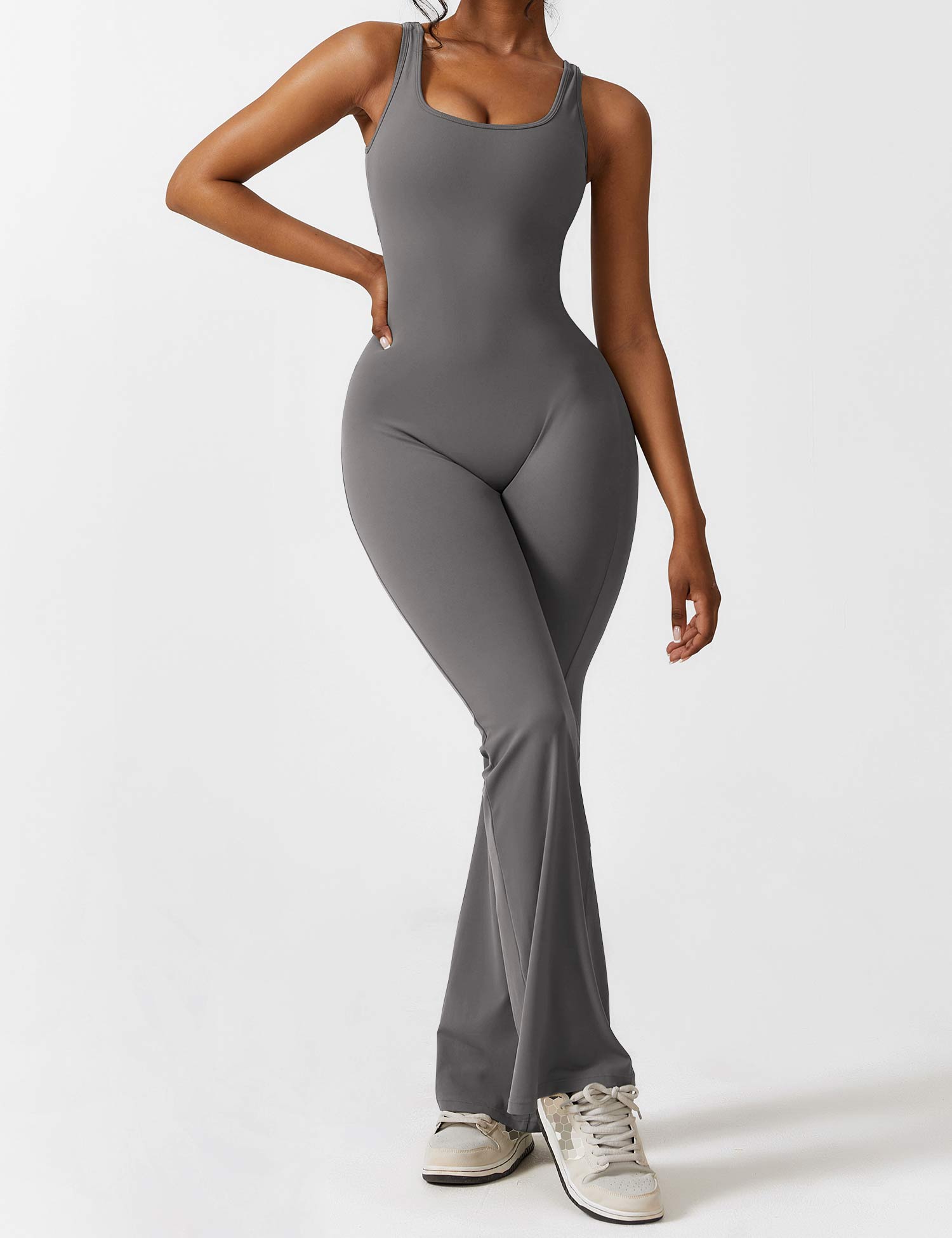 Lyne London™ | V-Back Flared Jumpsuit