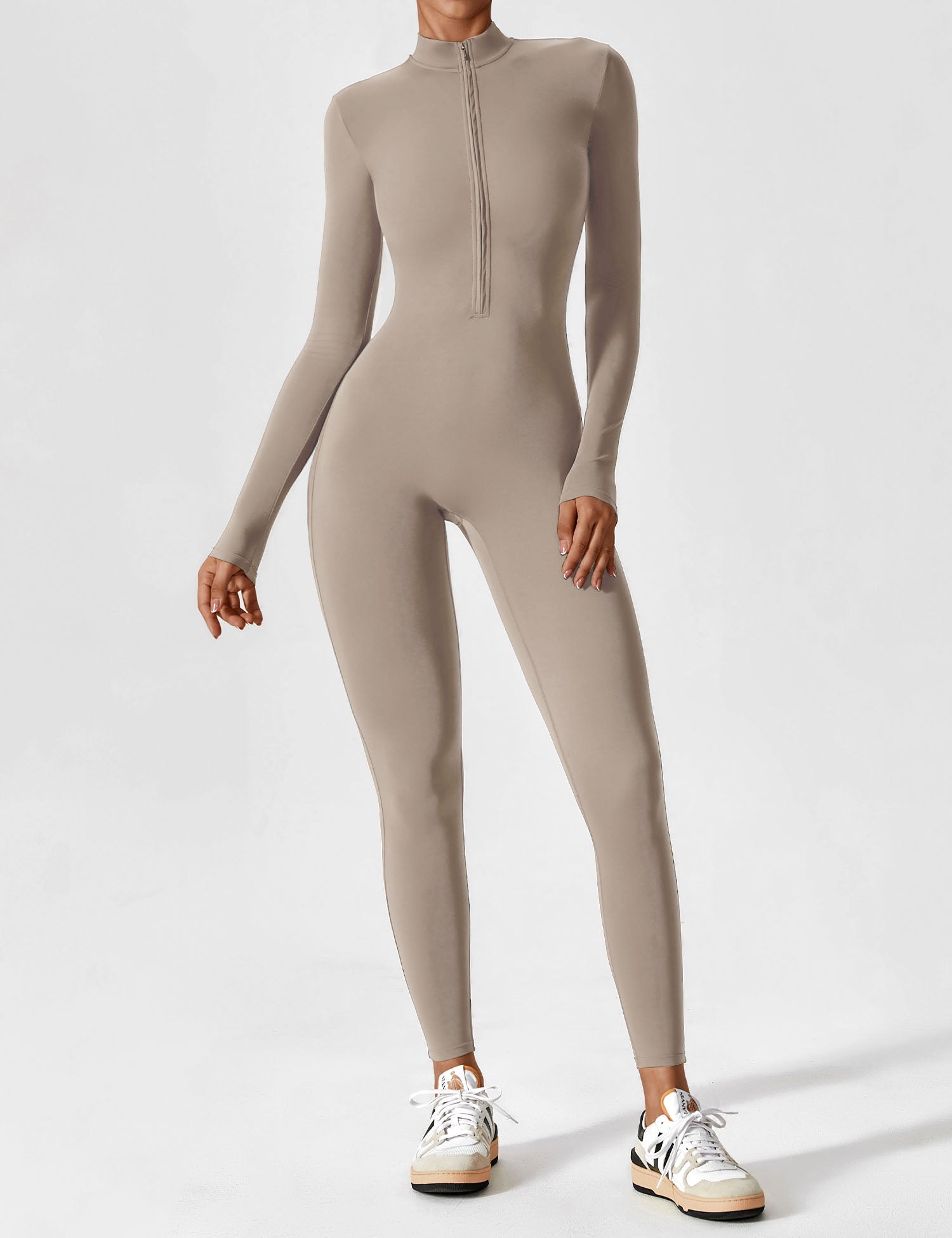 Lyne London™ | Long Sleeve Zipper Jumpsuit