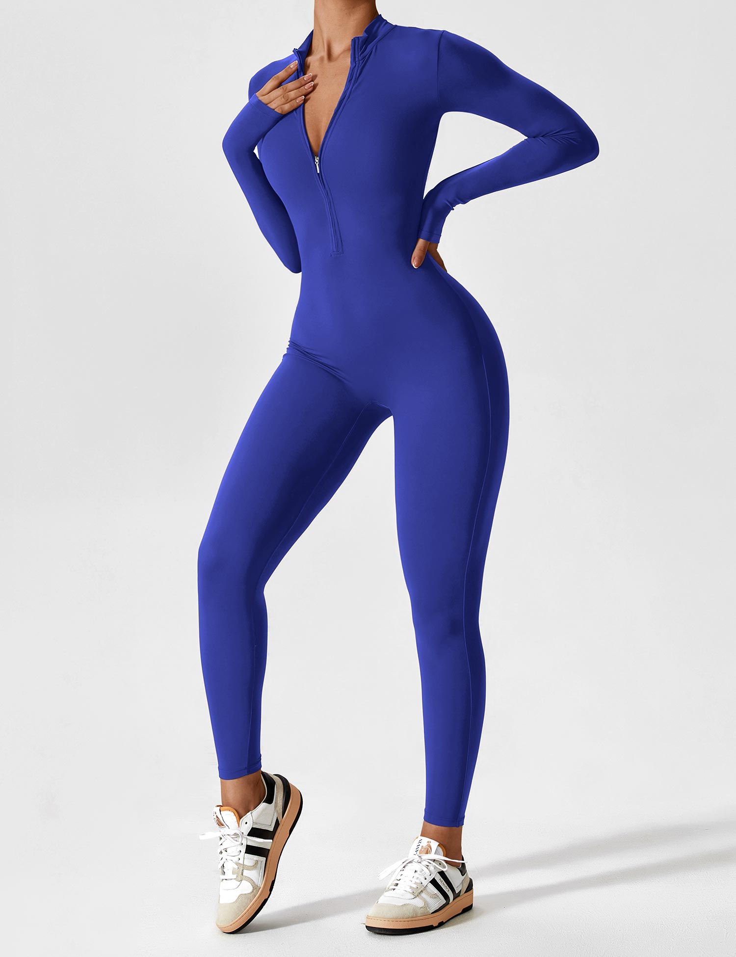 Lyne London™ | Long Sleeve Zipper Jumpsuit