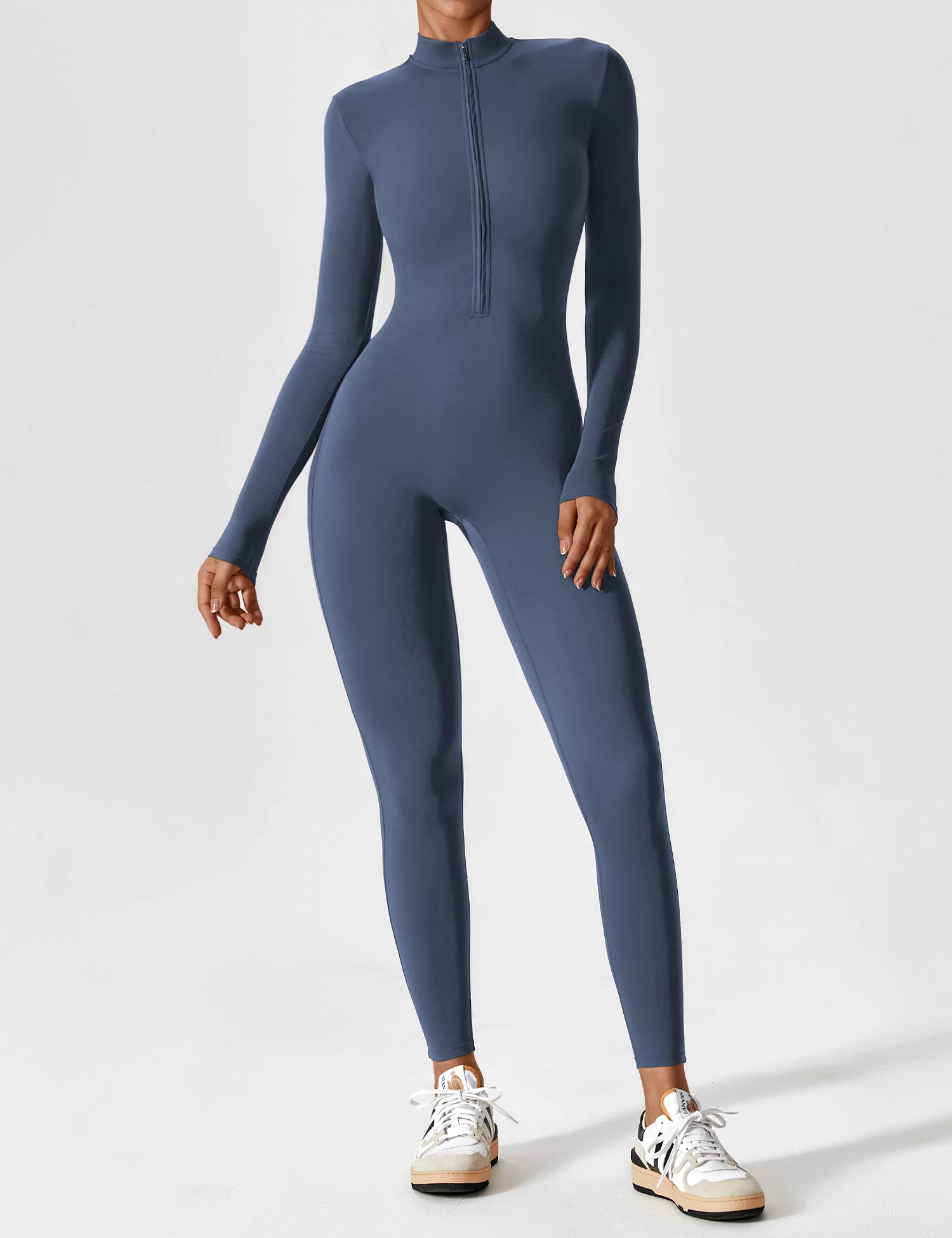 Lyne London™ | Long Sleeve Zipper Jumpsuit