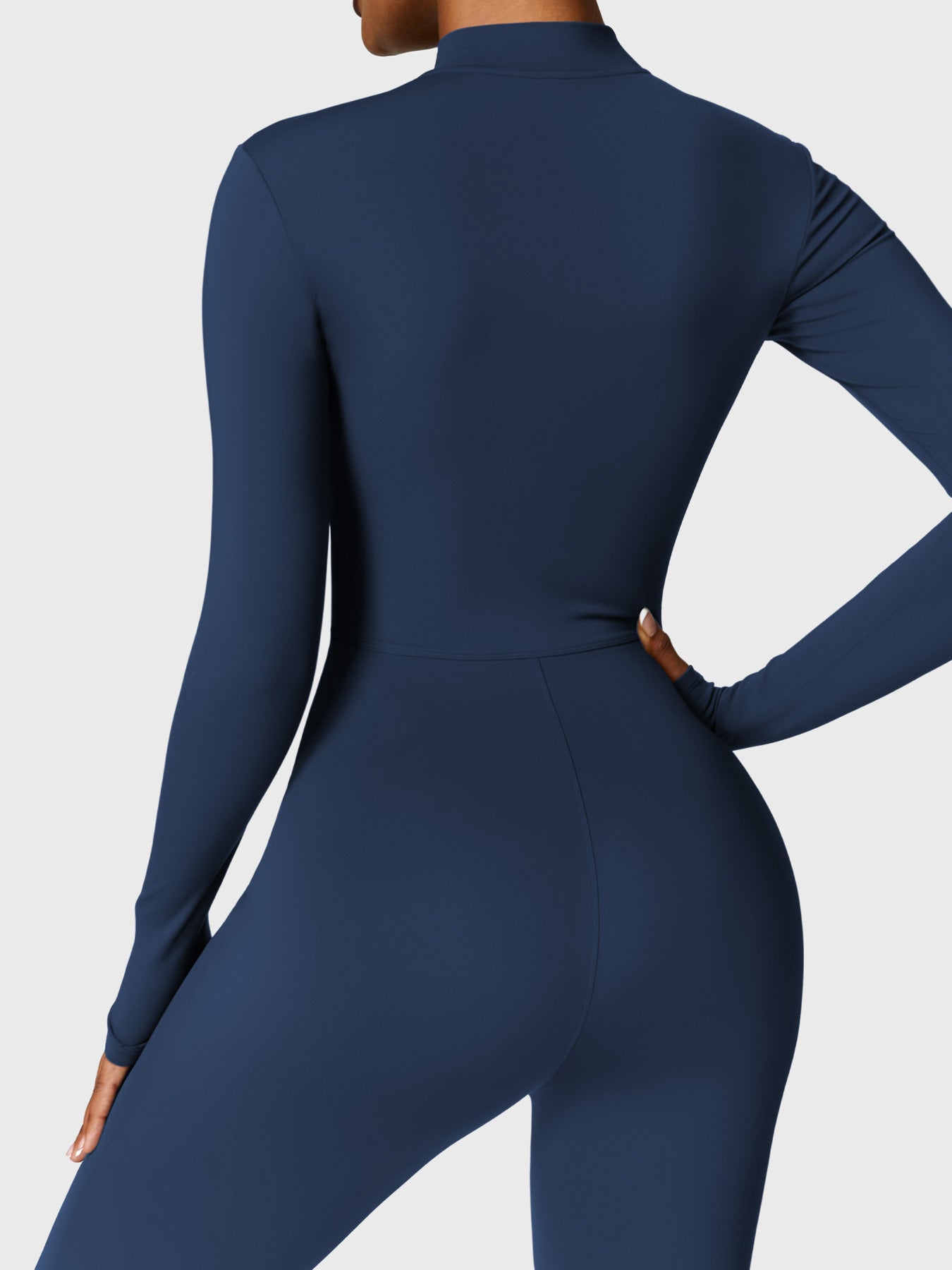 Lyne London™ | Fleece Long Sleeve Zipper Jumpsuit