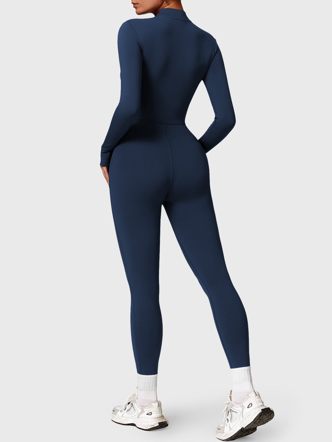 Lyne London™ | Fleece Long Sleeve Zipper Jumpsuit