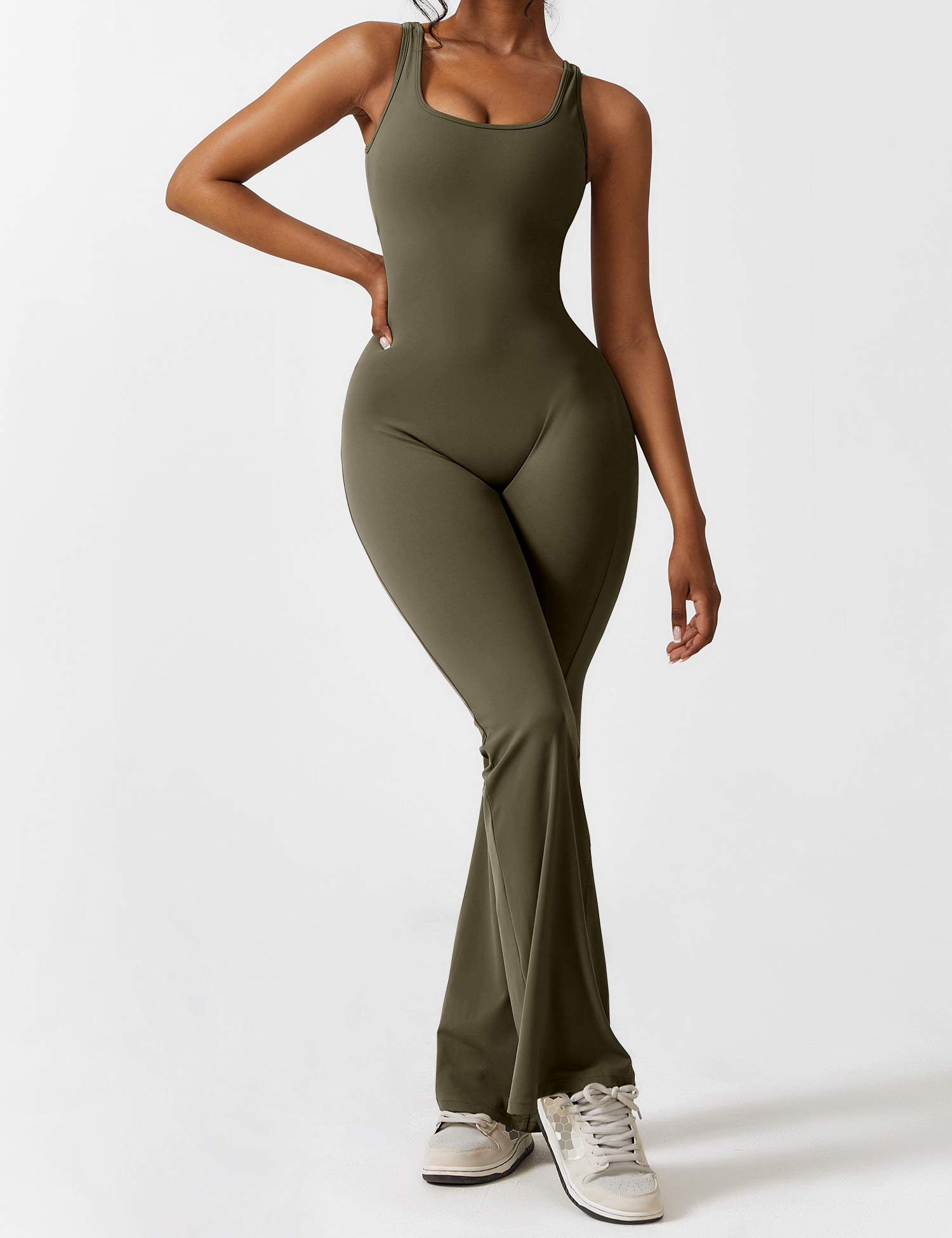 Lyne London™ | V-Back Flared Jumpsuit