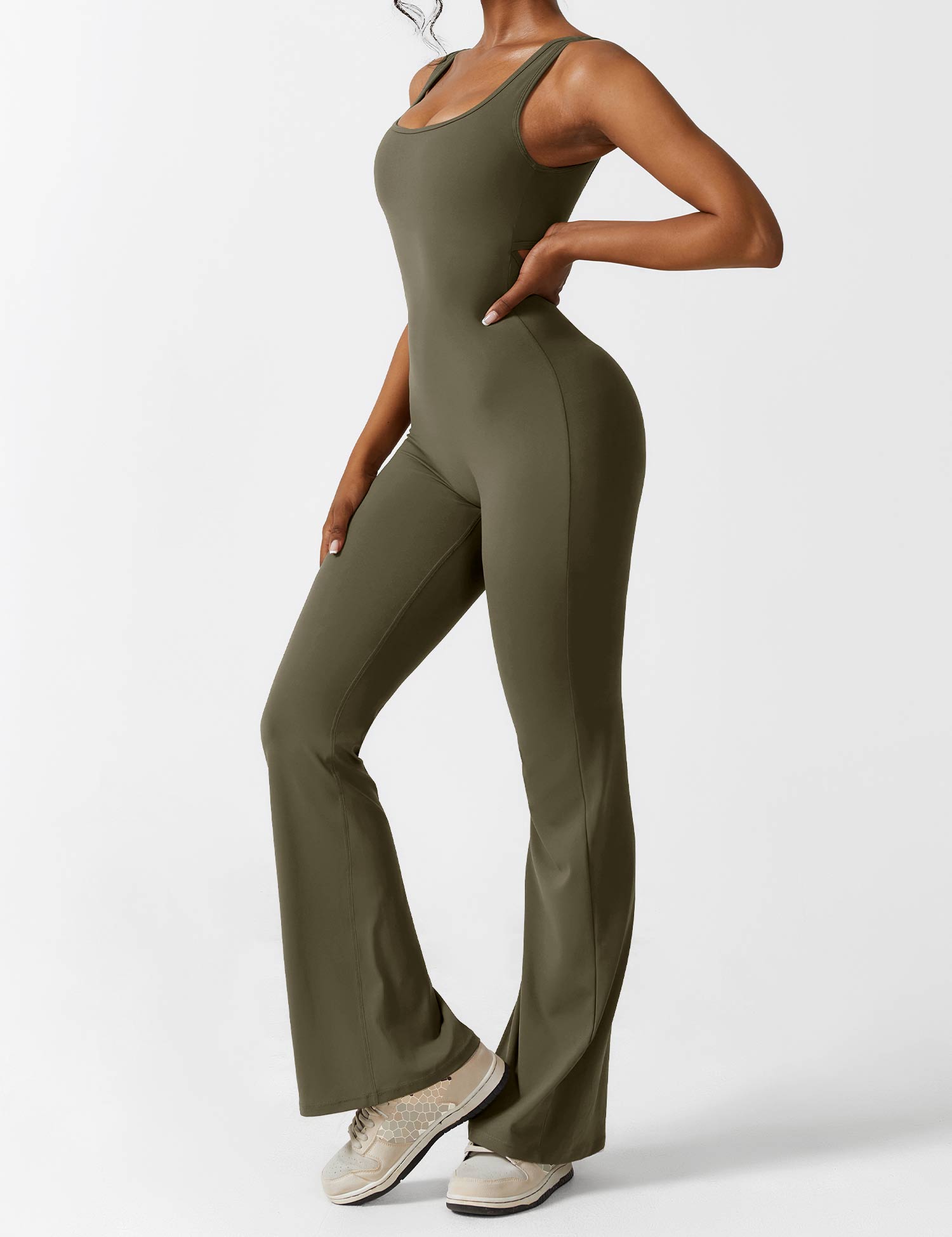 Lyne London™ | V-Back Flared Jumpsuit