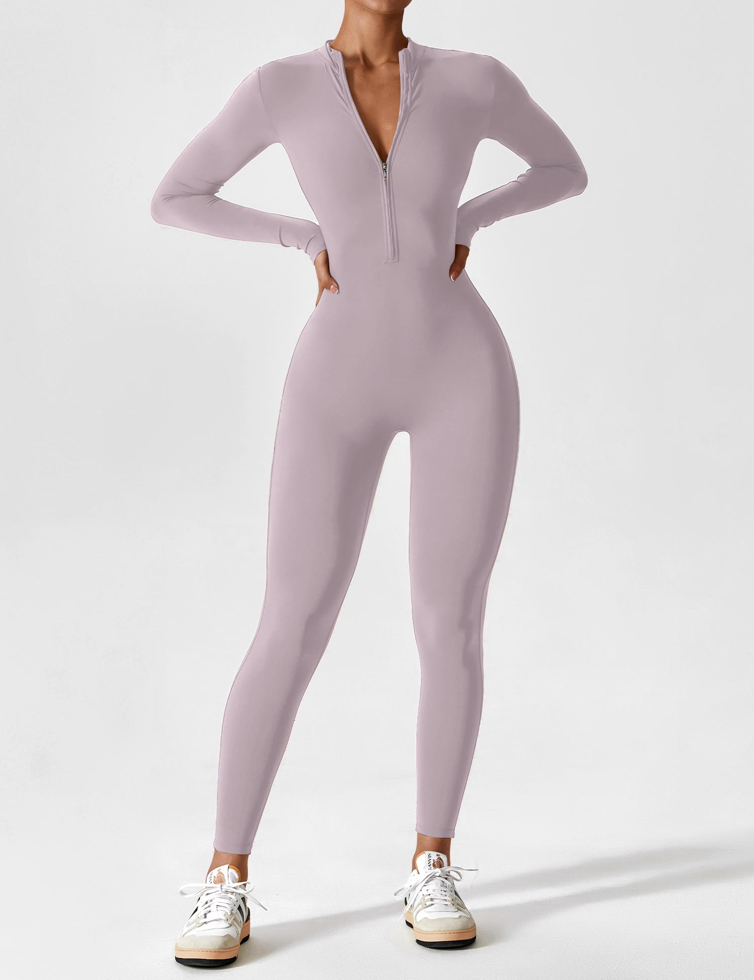 Lyne London™ | Long Sleeve Zipper Jumpsuit