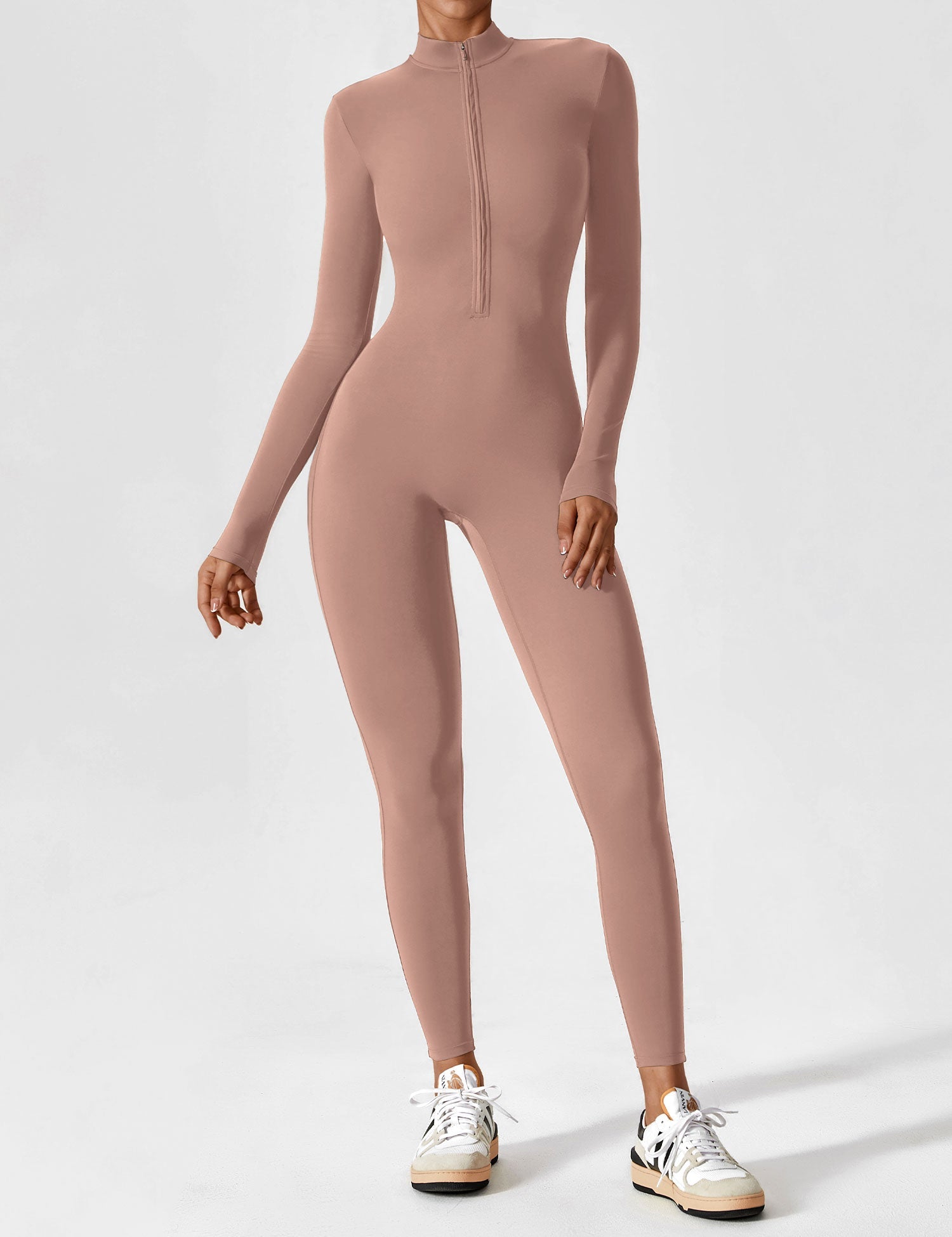 Lyne London™ | Long Sleeve Zipper Jumpsuit