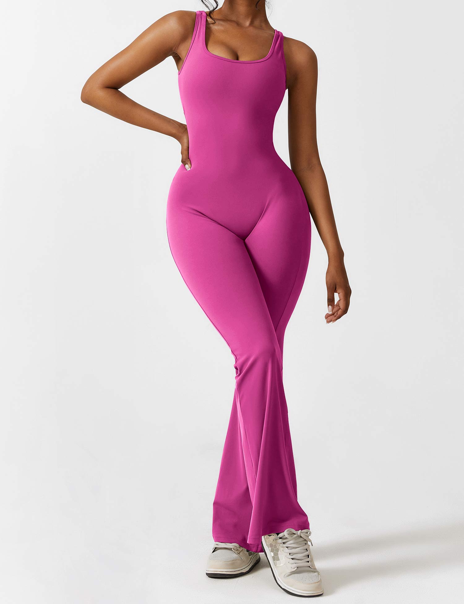 Lyne London™ | V-Back Flared Jumpsuit