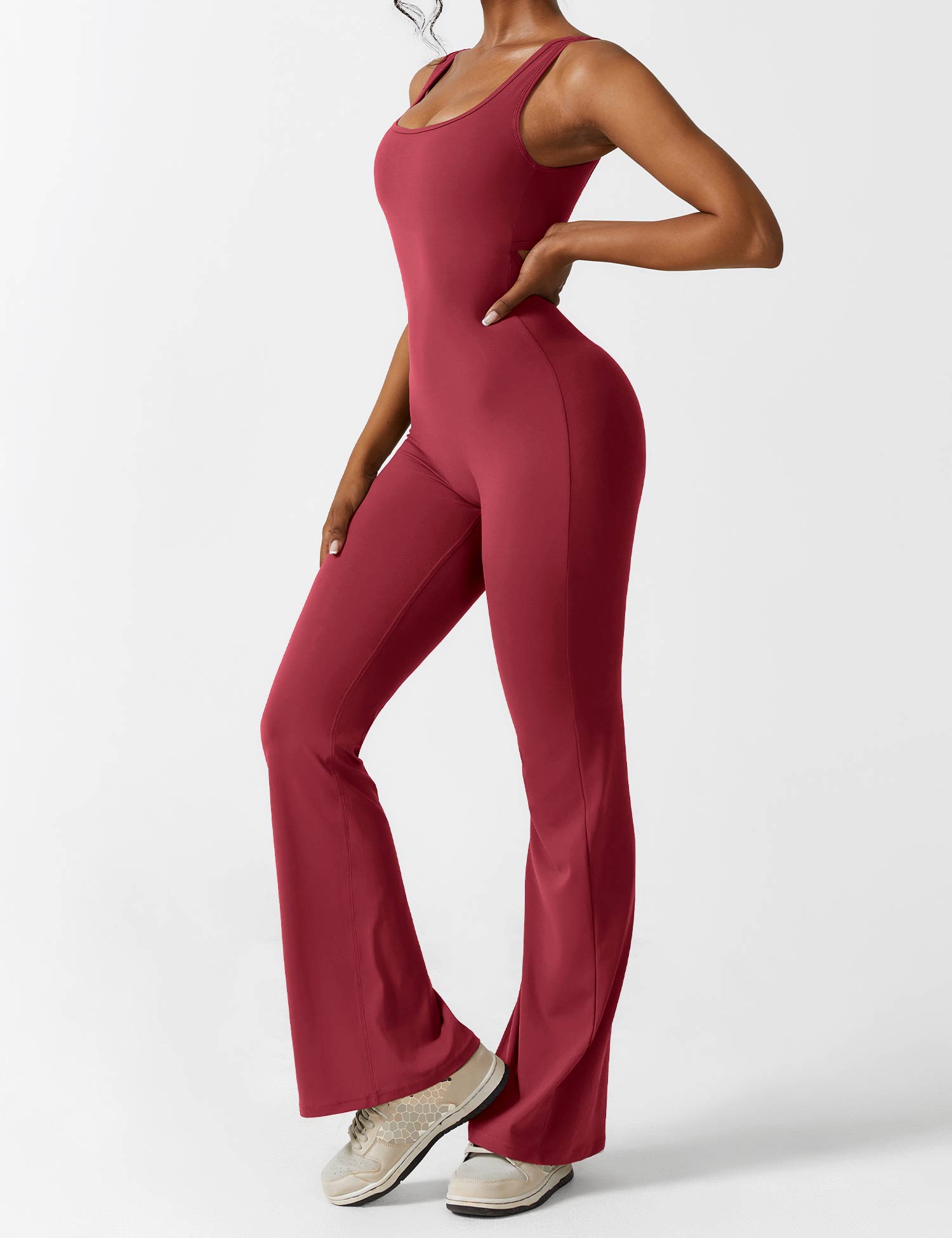 Lyne London™ | V-Back Flared Jumpsuit